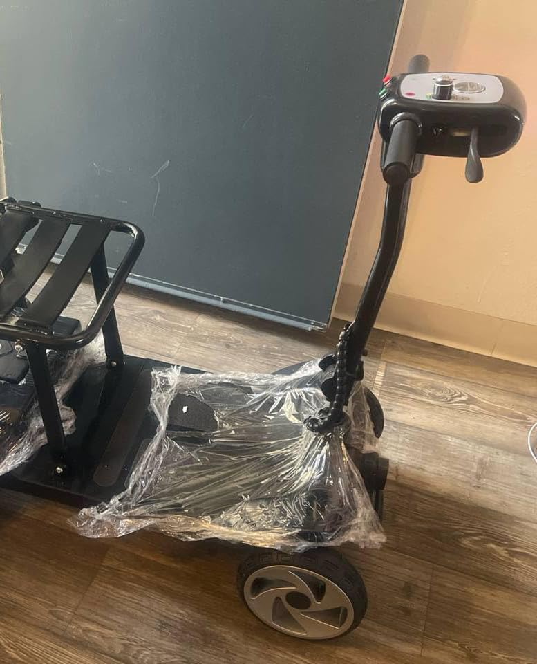 20 Miles Range Lightweight Mobility Scooter for Adults and Seniors, Airport Approved 49lb Foldable Portable Motorized Scooters for Travel, 300lb Capacity Powered Electric Wheelchair, Silver customer photo 1