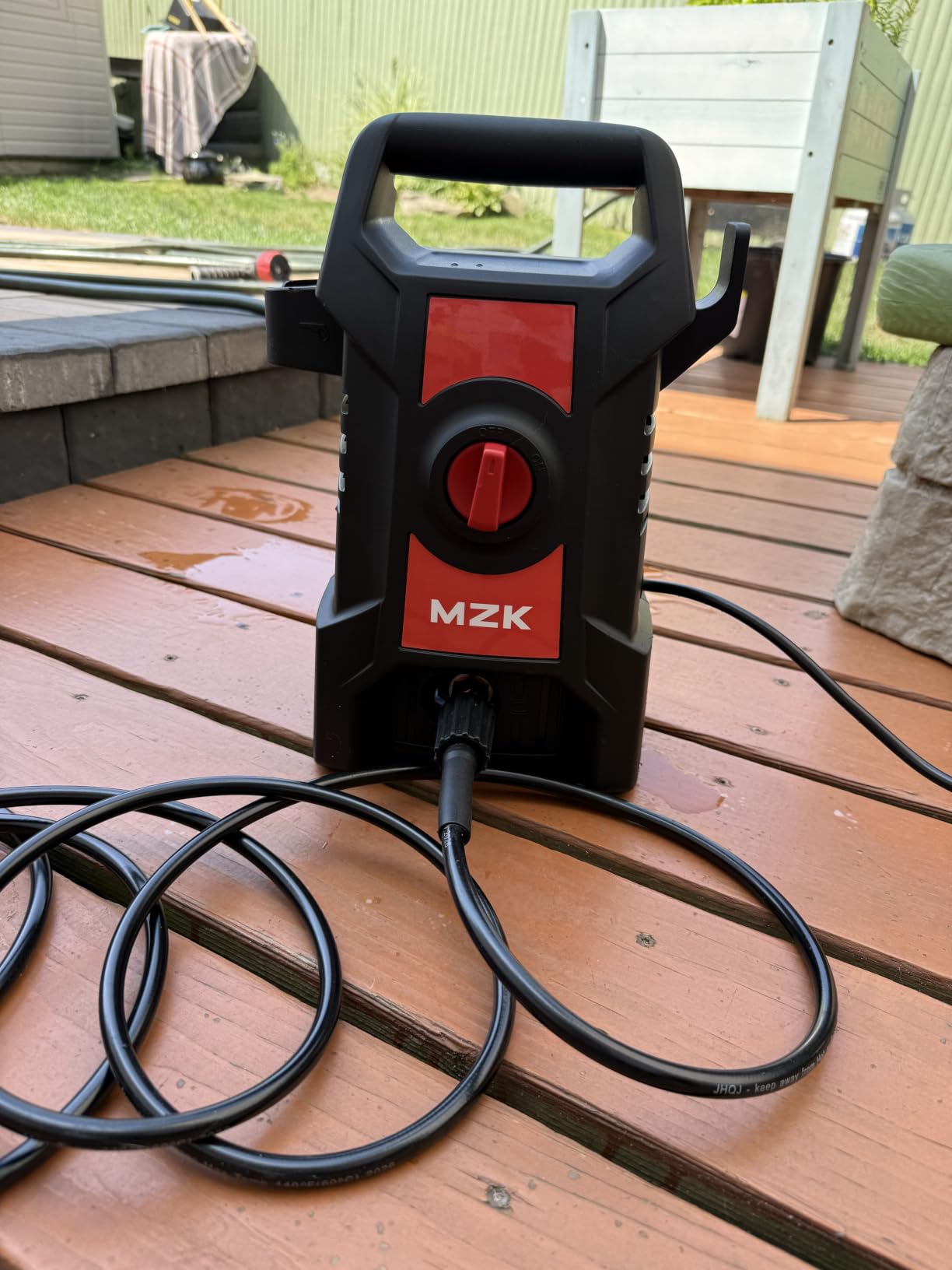 MZK Lightweight Pressure Washer, Portable Power Cleaner with Foam Cannon | One-button start washer with 4 nozzles for cars, patios, fences, driveways, and home outdoor cleaning. customer photo 2