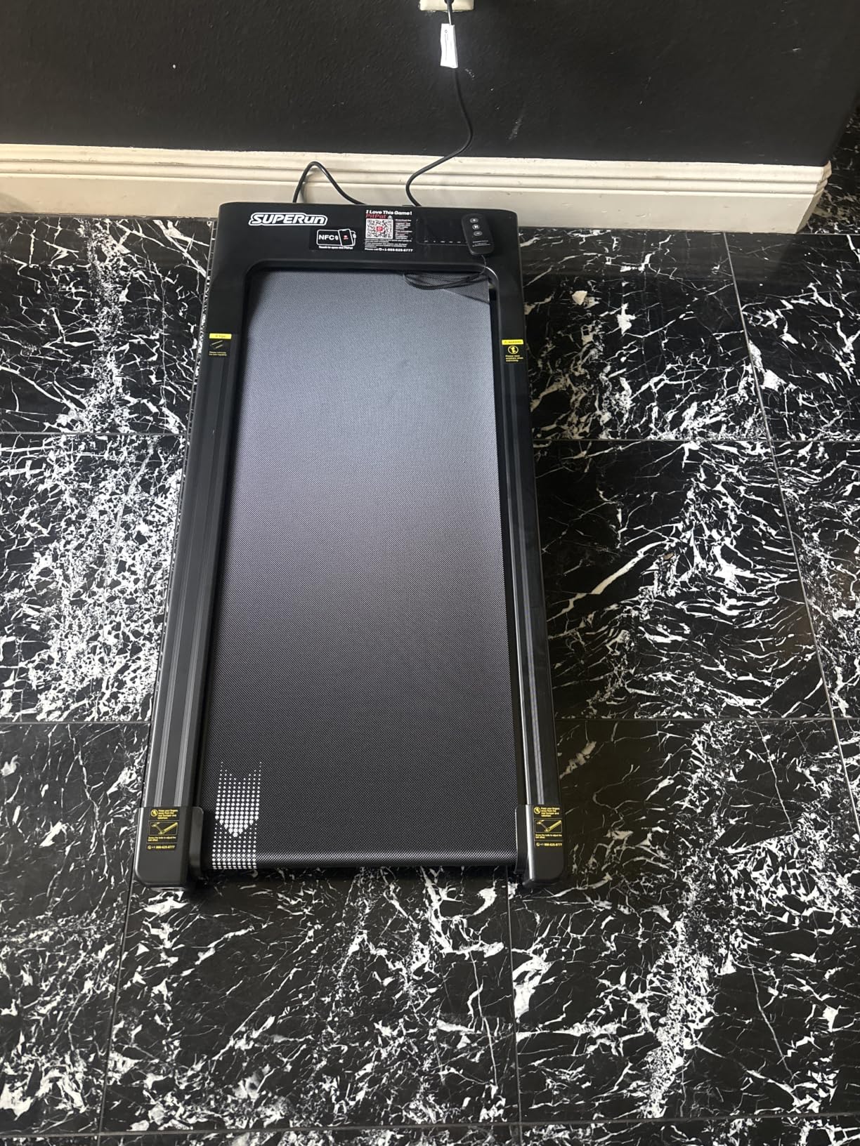 6% Incline 300 lbs Walking Pad Under Desk Treadmill | Quiet portable mini treadmill for home office with app & remote control. 100% pre-assembled and slim space-saving design. customer photo 1