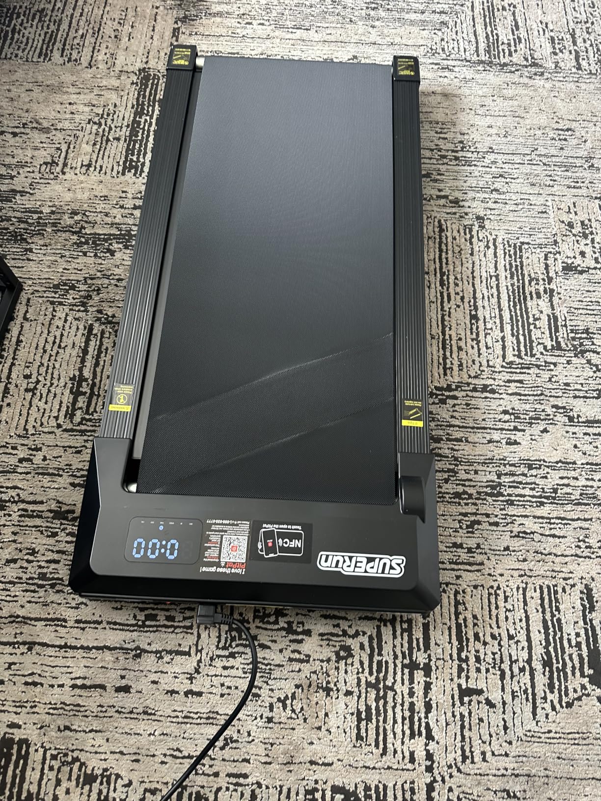 6% Incline 300 lbs Walking Pad Under Desk Treadmill | Quiet portable mini treadmill for home office with app & remote control. 100% pre-assembled and slim space-saving design. customer photo 2