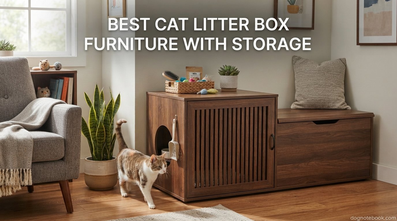 best cat litter box furniture with storage