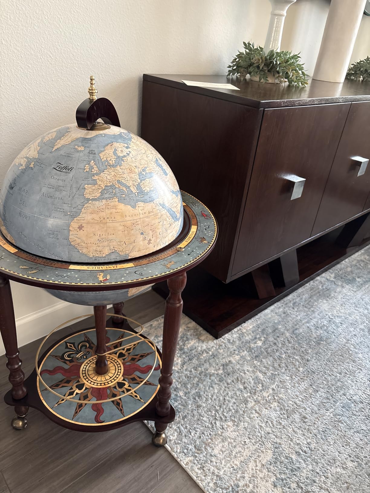 Zoffoli Da Vinci Blue Dust Bar Globe Made in Italy with Certificate of Authenticity customer photo 1