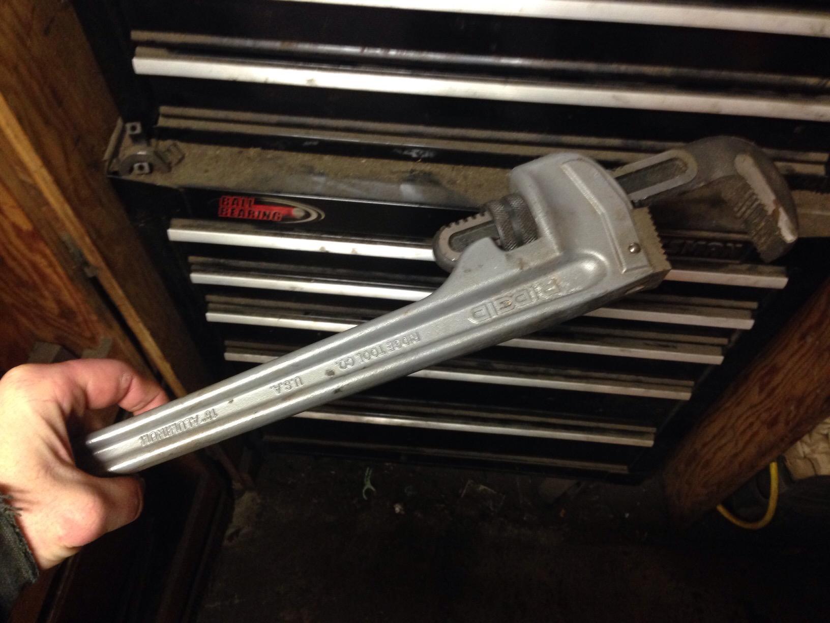 RIDGID 31100 Model 818 Aluminum Straight Pipe Wrench, 18-inch Plumbing Wrench customer photo 1