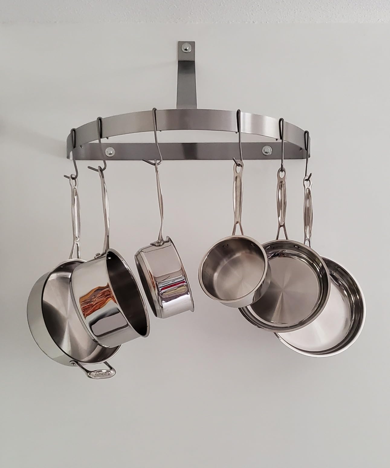 Cuisinart Chef's Classic Half-Circle Wall-Mount Pot Rack, Brushed Stainless customer photo 1