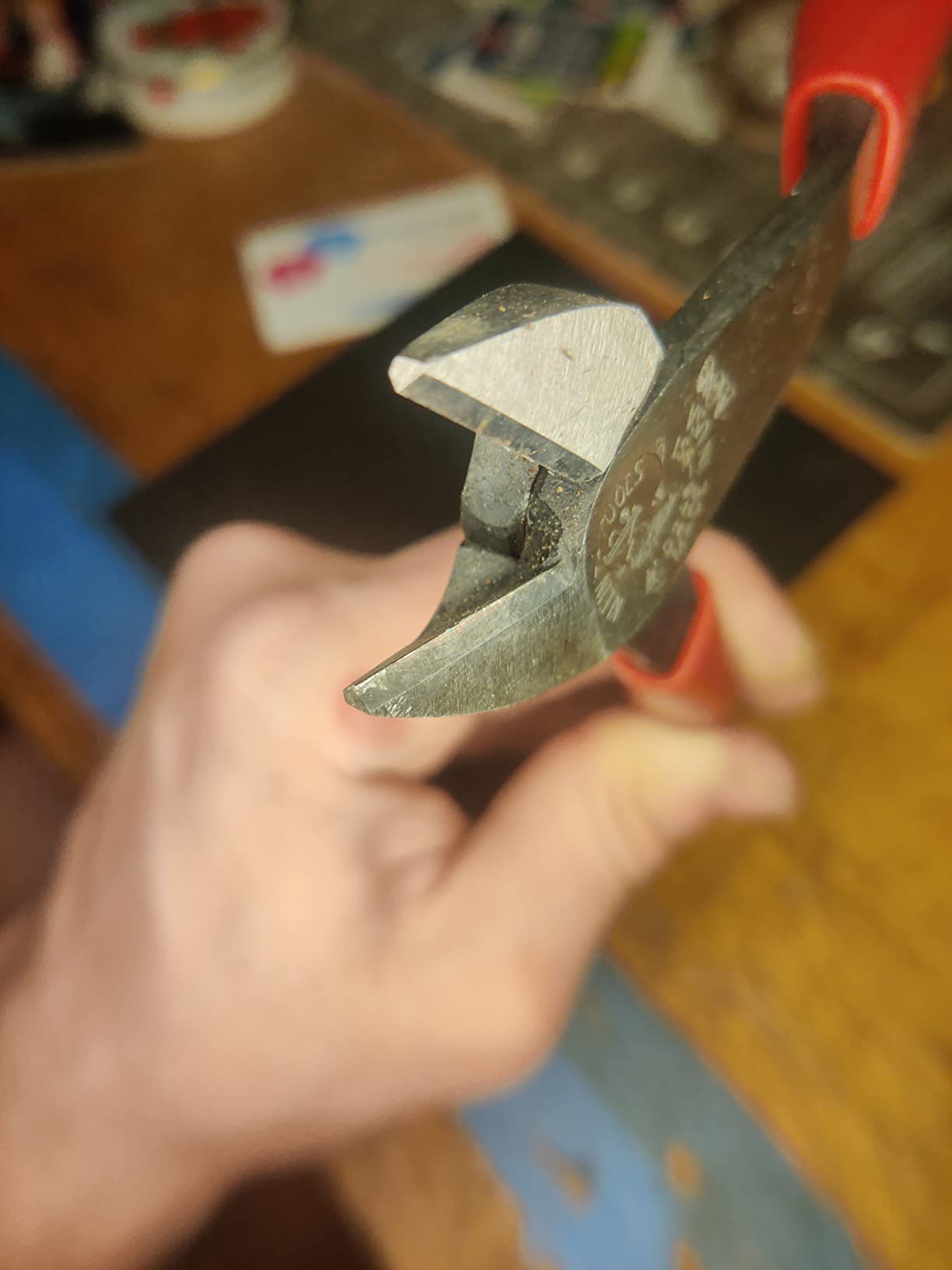 Klein Tools D248-9ST Diagonal Cutting Pliers, Made in USA, Ironworker's Diagonal Cutters with High Leverage Design, Works as Rebar Cutter and Rebar Bender, 9-Inch customer photo 2