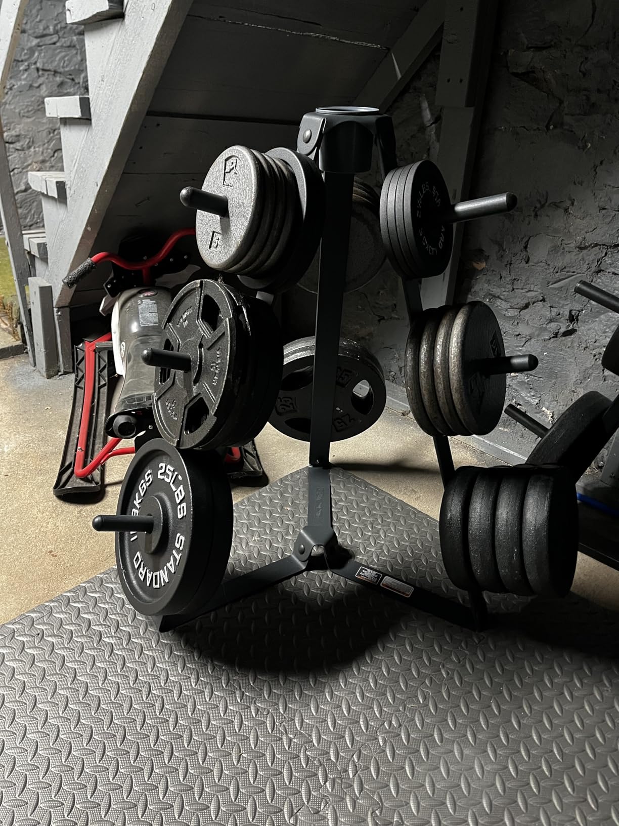 Marcy Plate Tree for Standard Size Weight Plates/Storage Rack for Exercise Weights PT-36 customer photo 1