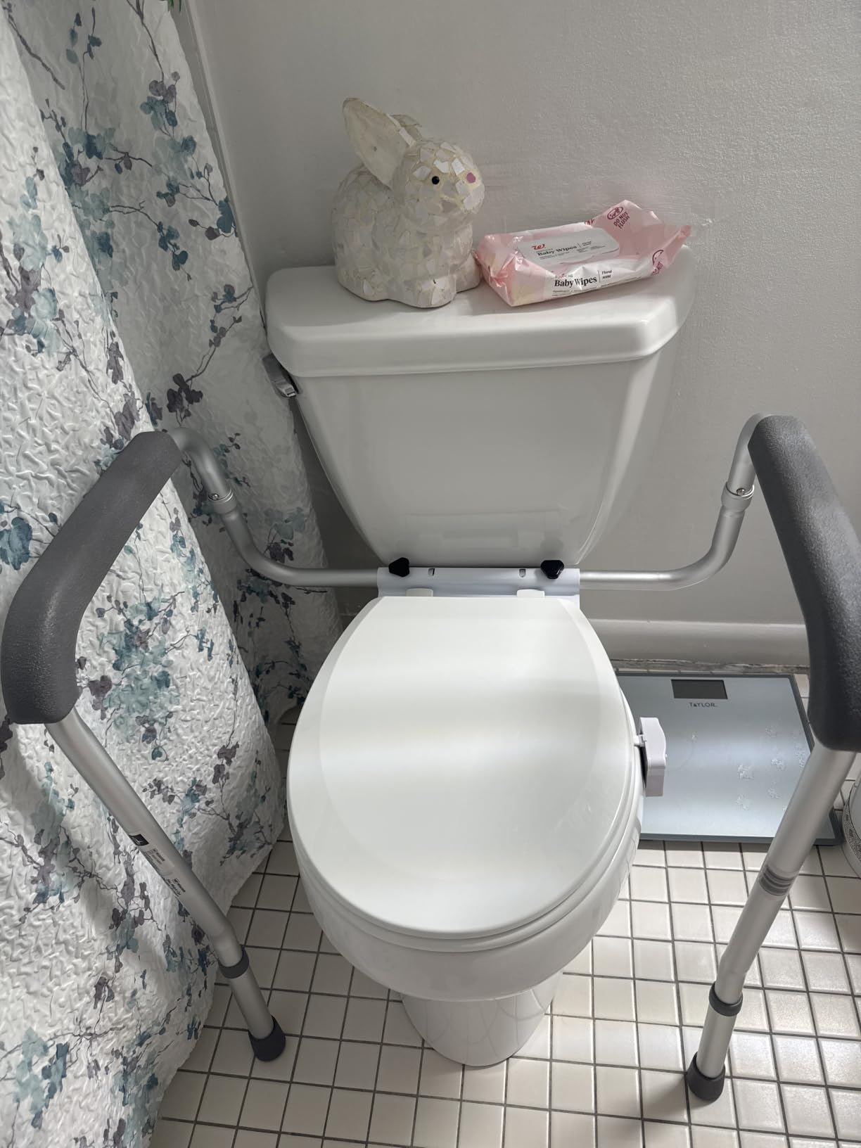 Medline Toilet Handle Safety Rail, Grab Bar for Bathroom, 26 to 31 Adjustable Height, 250-lb. Capacity, Aluminum customer photo 1