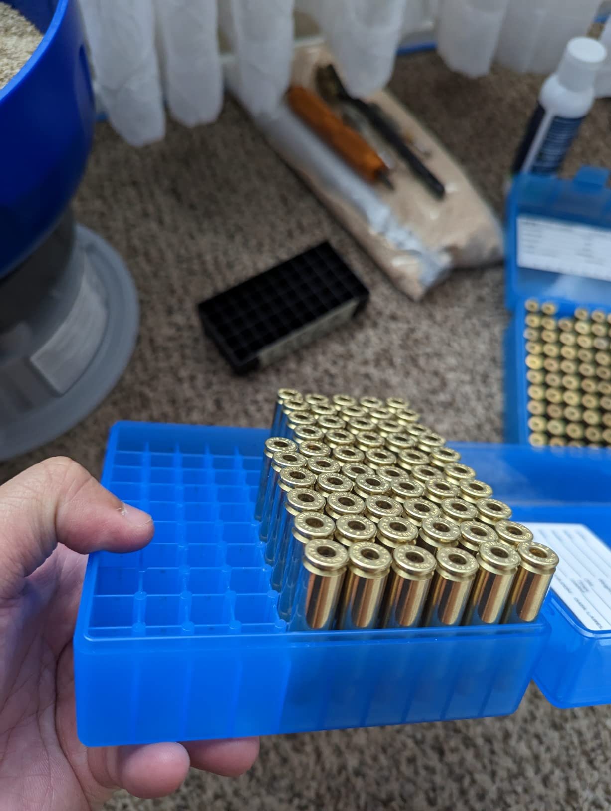 Frankford Arsenal Quick-N-EZ 110V Case Tumbler Kit with Sifter for Brass Cartridge Cleaning and Polishing for Reloading, Blue and Grey customer photo 1