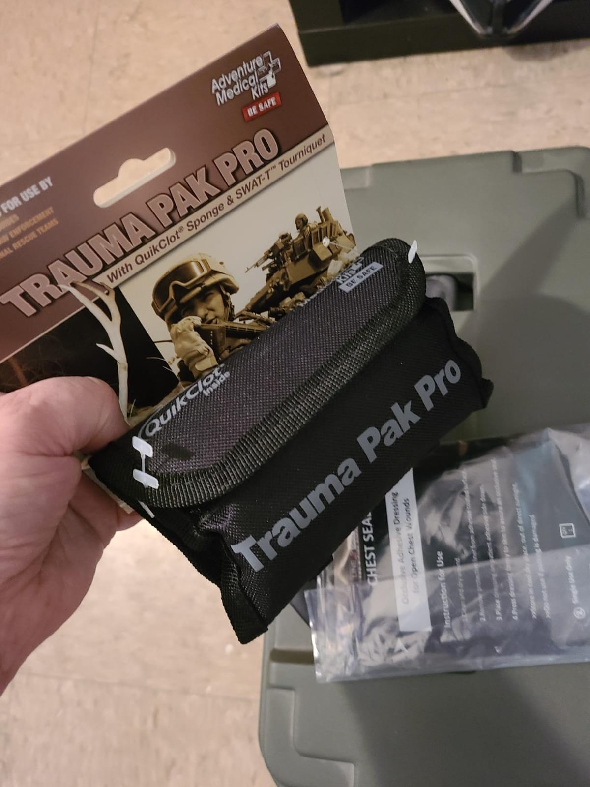 Adventure Medical Kits Trauma Pak Pro with Quikclot & Trauma Tourniquet - First Aid Emergency Kit with Tourniquet, QuikClot Flexible Gauze, Nitrile Gloves & More - Stops Bleeding Fast with Kaolin customer photo 2