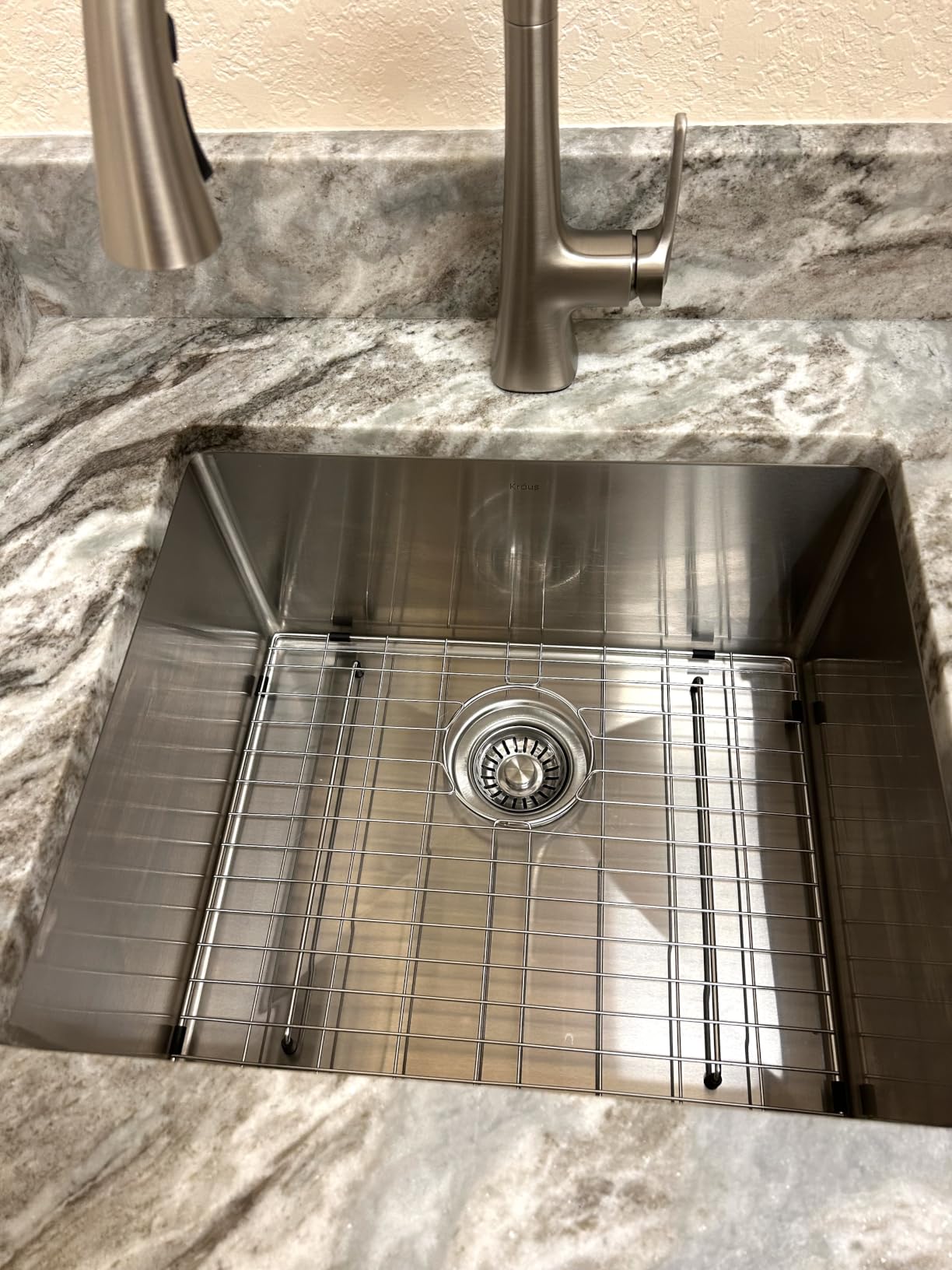 KRAUS Stainless Steel 32 in 16 Gauge Undermount Sink KHU100-32 | 16-gauge TRU16 steel construction, rounded corners for easy cleaning, channel grooves for draining, NoiseDefend pads customer photo 1