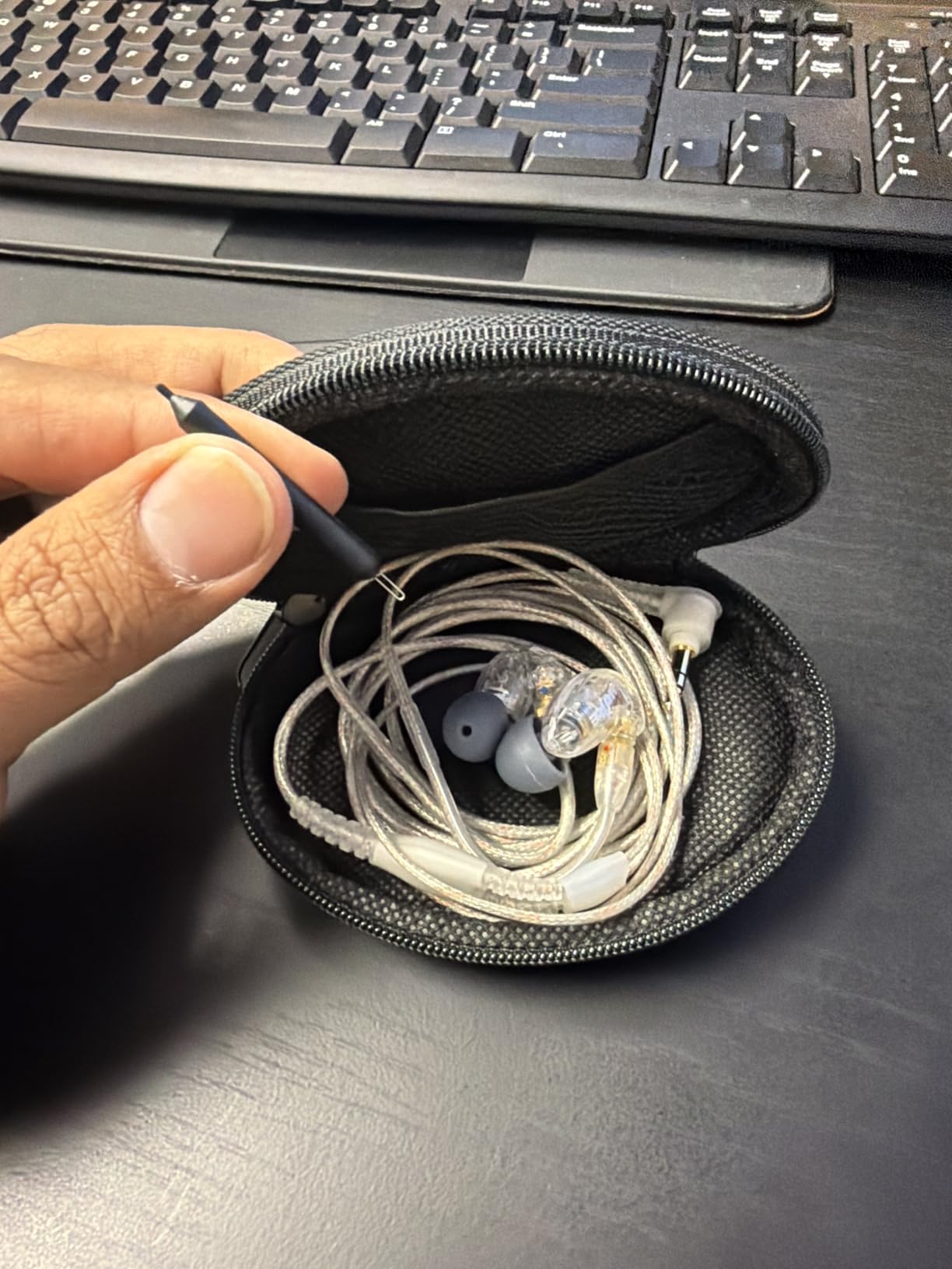 Shure SE215 PRO Sound Isolating Wired Earbuds - Professional in-ear monitors with deep bass, single dynamic driver, secure fit, detachable cable and carrying case customer photo 1