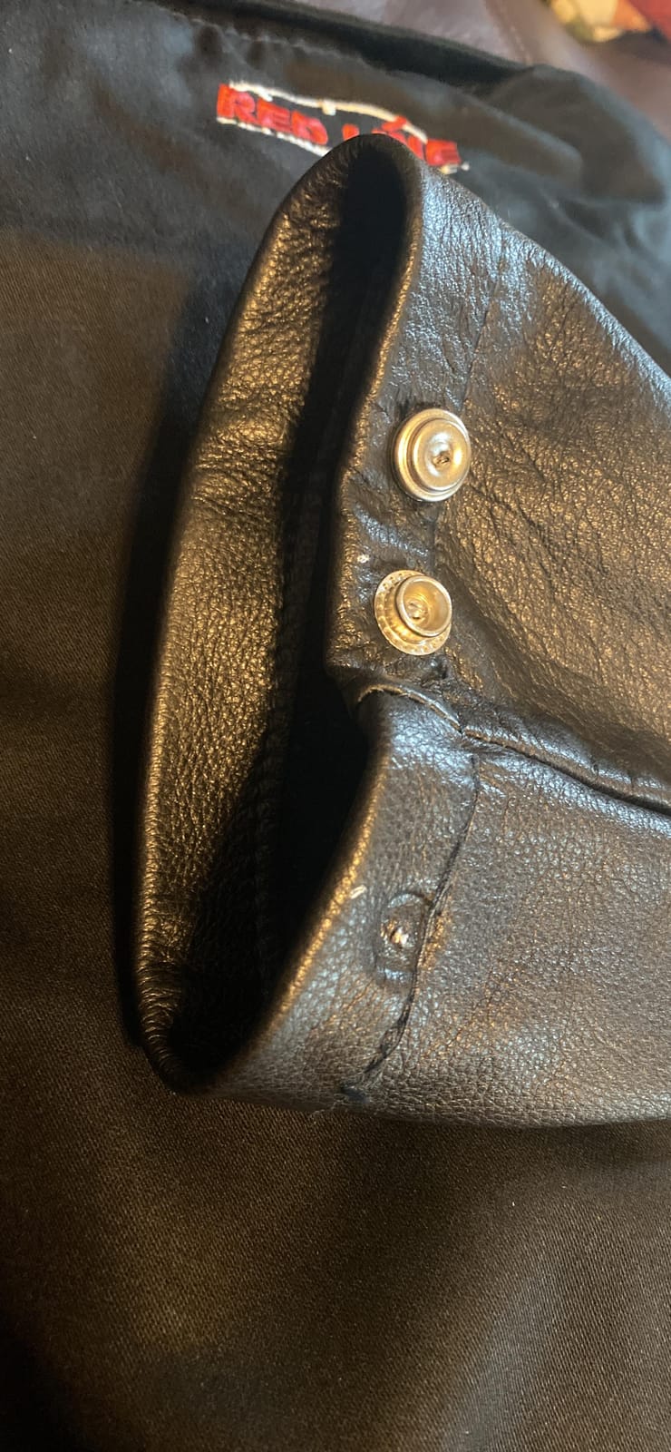 Lincoln Electric Grain Leather Sleeved Welding Jacket | Premium Flame Resistant Cotton Body | Black & Red | Large | K2987-L customer photo 1