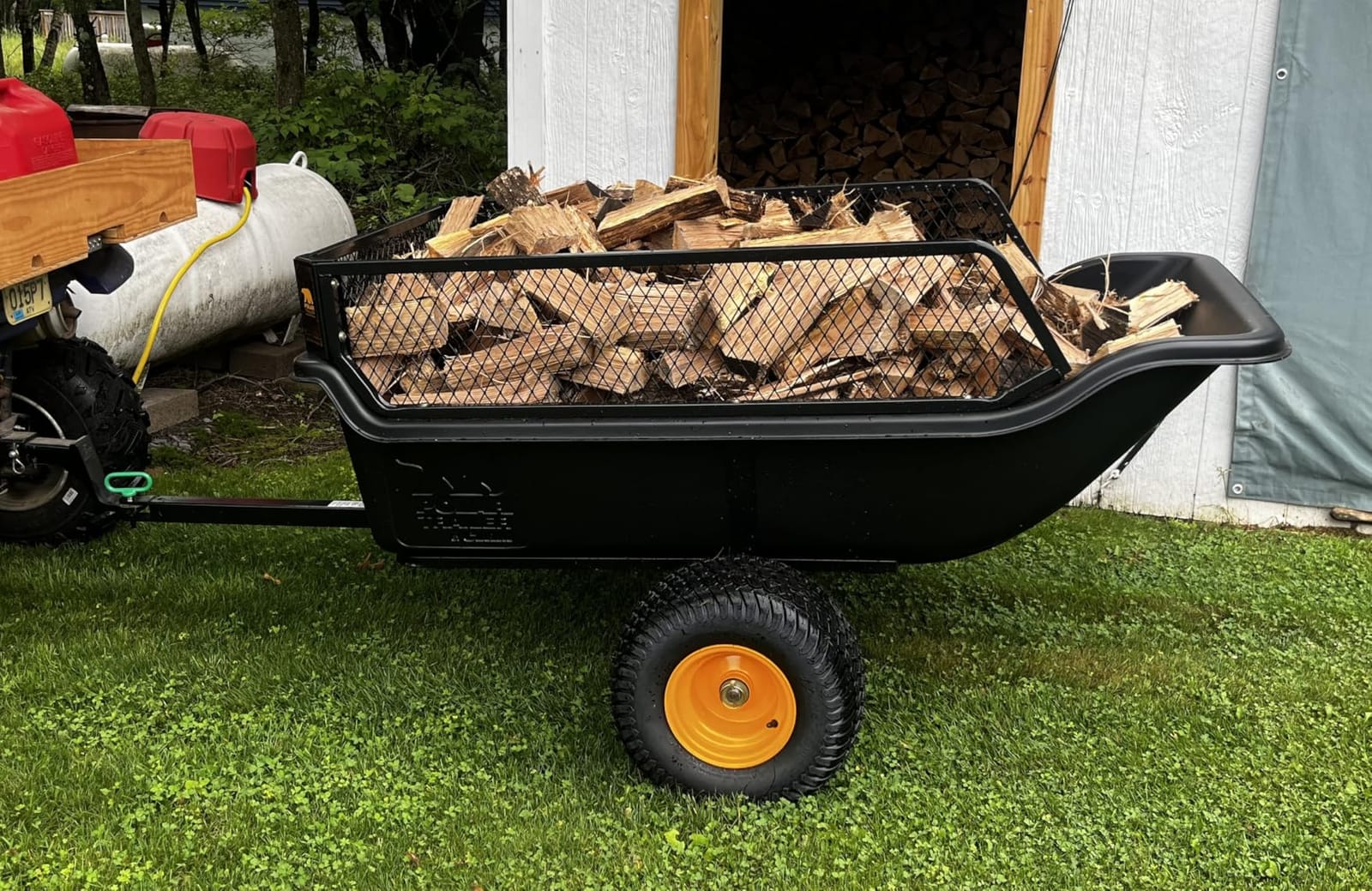 Polar HD 1500 Utility Trailer | 1500 lb Capacity - Heavy-Duty Poly Hauler | Heavy-Duty Utility Trailer Hauls Up To 1,500 Lb With Rustproof Poly Tub, Steel Frame, Wide-Track Wheels, And Sealed Bearings customer photo 1