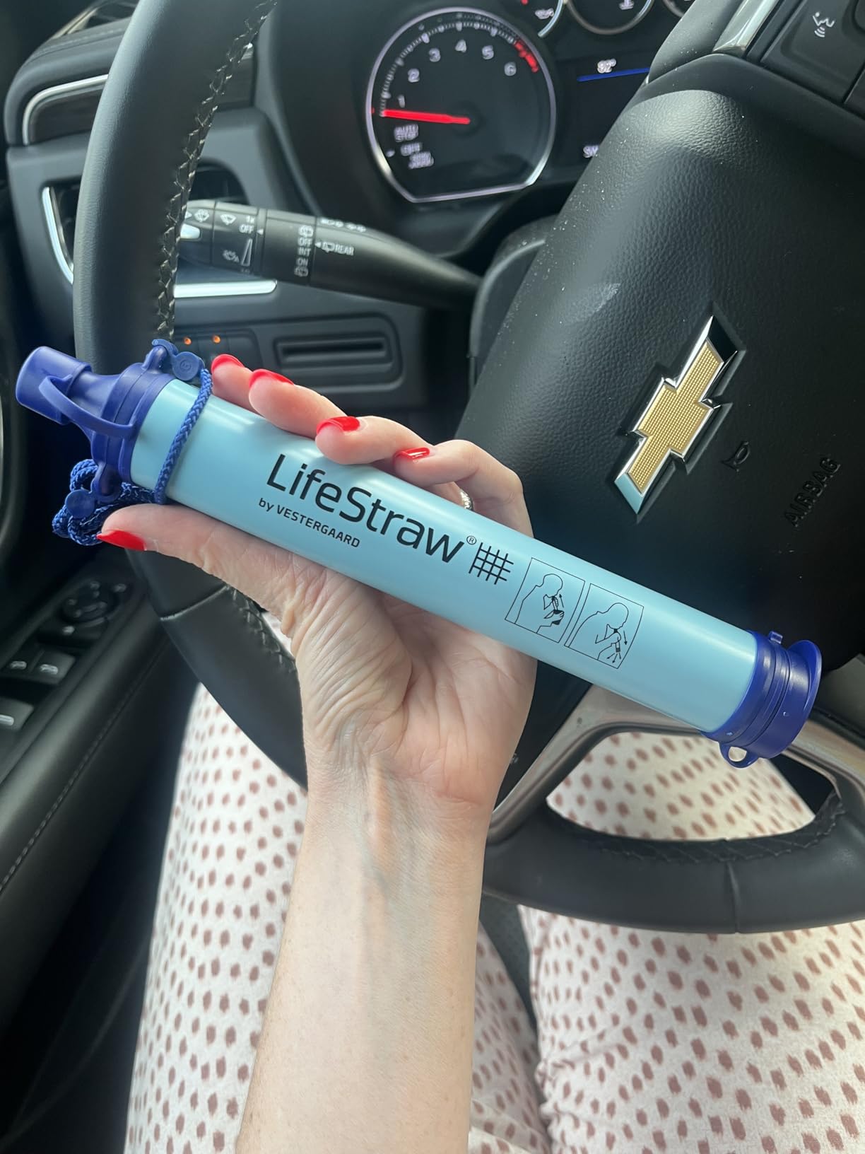 LifeStraw Personal Water Filter for Hiking, Travel and Emergency, Blue, 1PK | Water Filter for Hiking, Camping, Travel, and Emergency Preparedness, Removes Bacteria & Parasites customer photo 1