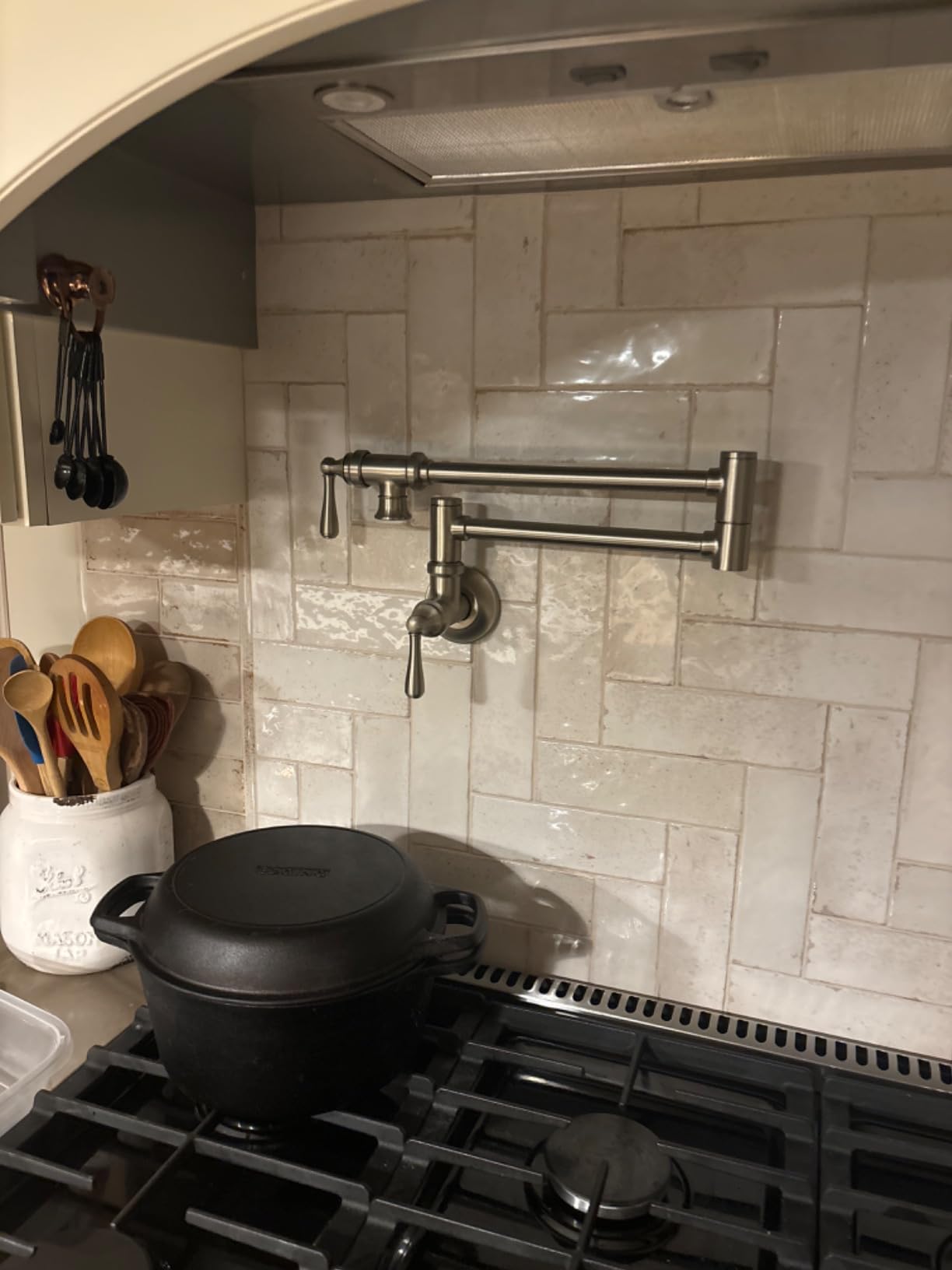 Moen Traditional Spot Resist Stainless Wall Mount Swing Arm Folding Pot Filler Kitchen Faucet, S664SRS customer photo 1