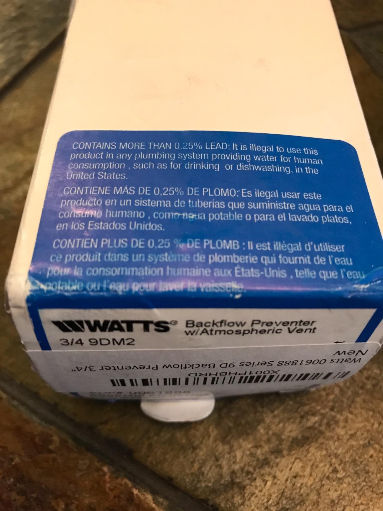 Watts 9D 3/4