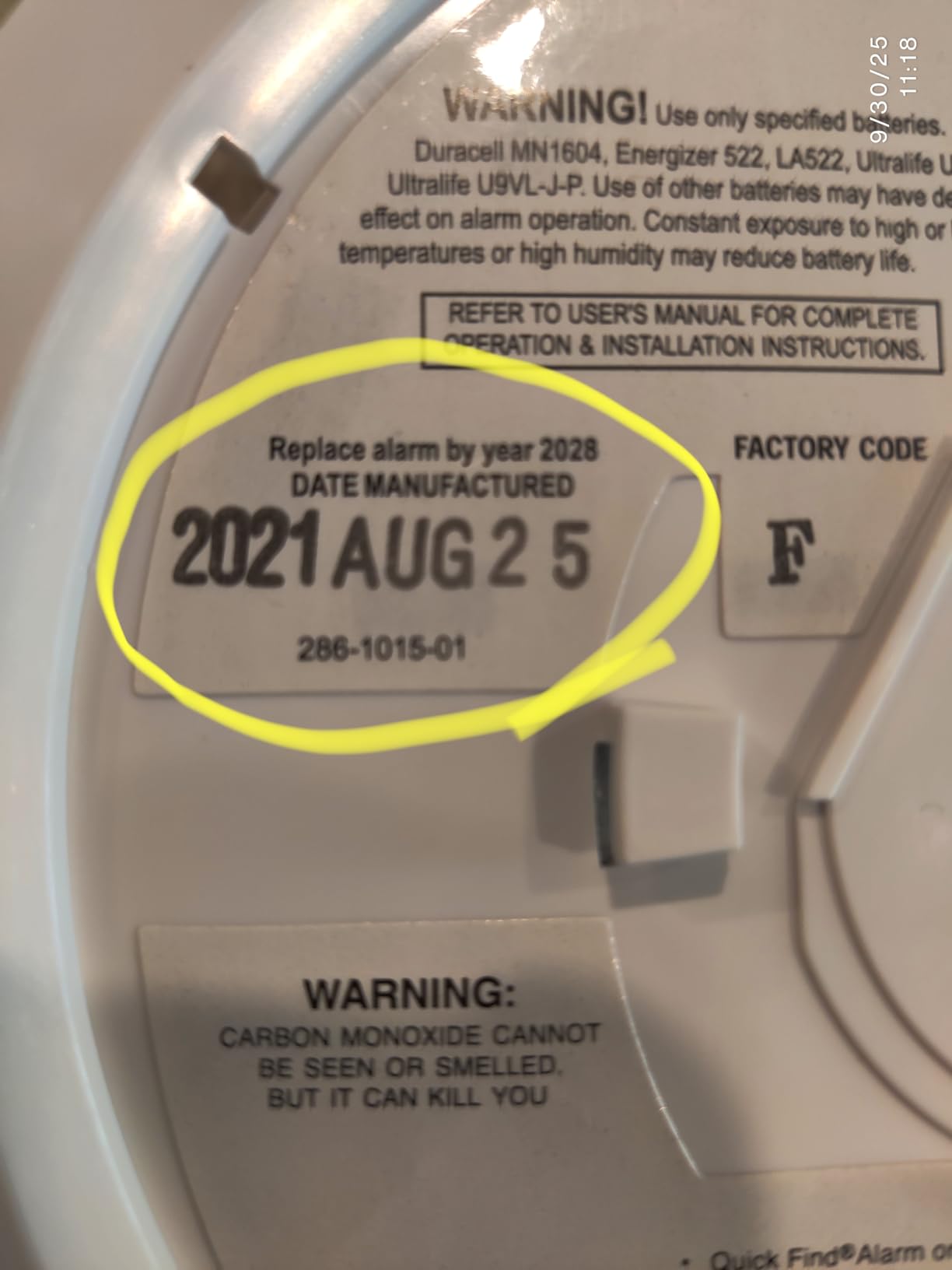 Universal Security Instruments Hardwired 2-in-1 Carbon Monoxide & Natural Gas Smart Alarm with Battery Backup, Model MCN108 customer photo 2