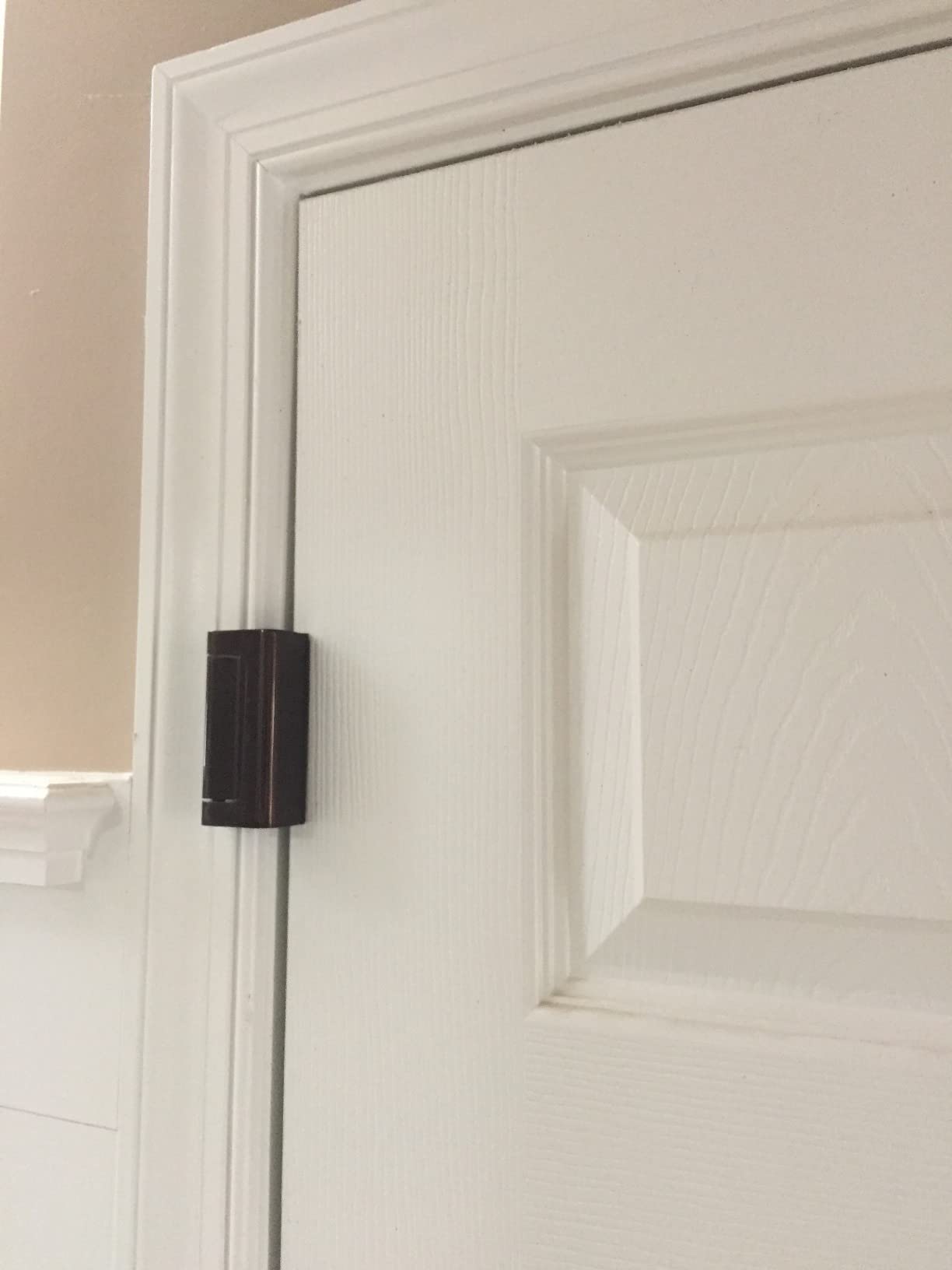 Prime-Line U 10827 Door Reinforcement Lock - Add Extra, High Security to your Home and Prevent Unauthorized Entry - 3 In. Stop, Aluminum Construction, Satin Nickel (Single Pack) customer photo 1