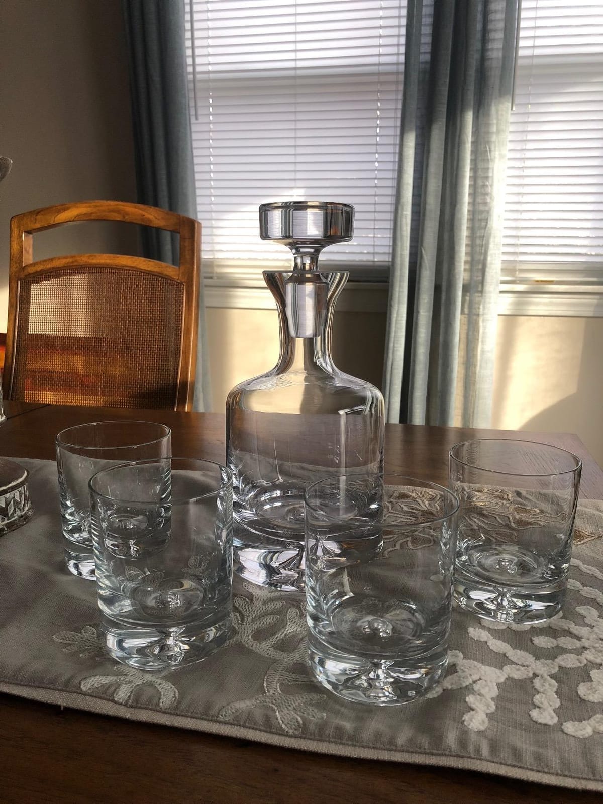 Whiskey Decanter Set, Made in Europe, 100% Lead-Free Crystal, Gift-Boxed, 1 Decanter & 4 Double Old Fashioned Glasses (Taylor Decanter Set) customer photo 2