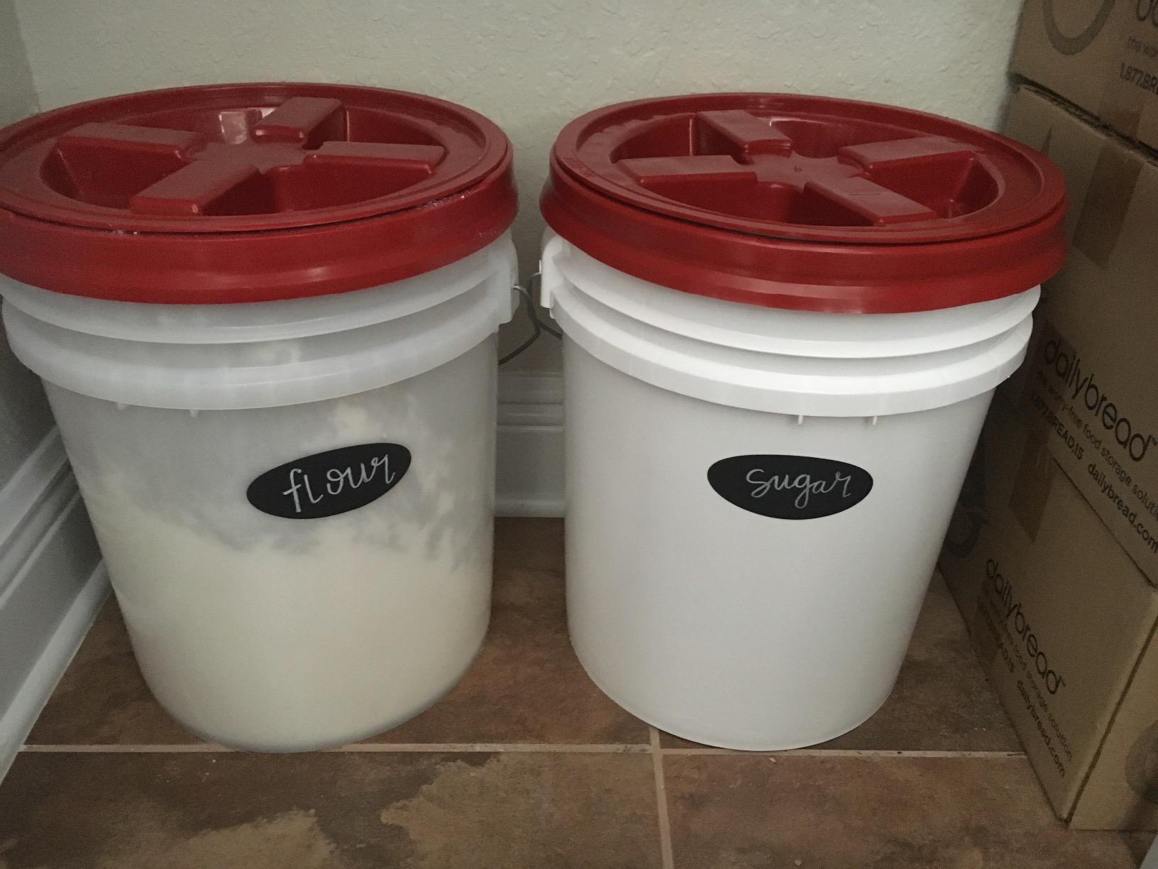 5 Gallon White Bucket & Gamma Seal Lid - Food Grade Plastic Pail & Gamma2 Screw Seal Tight Lid (Red) customer photo 2