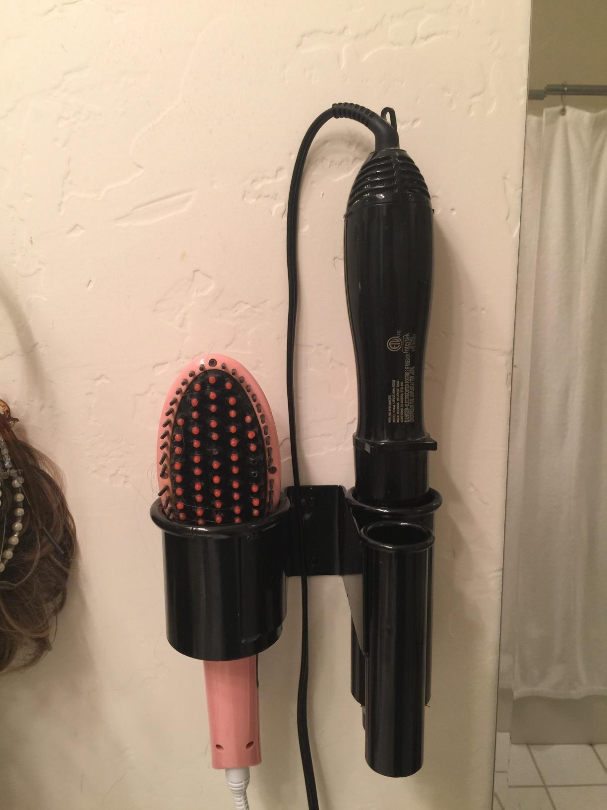 Saloniture Wall Mount Hair Iron and Blow Dryer Holder - Salon Appliance Rack customer photo 1