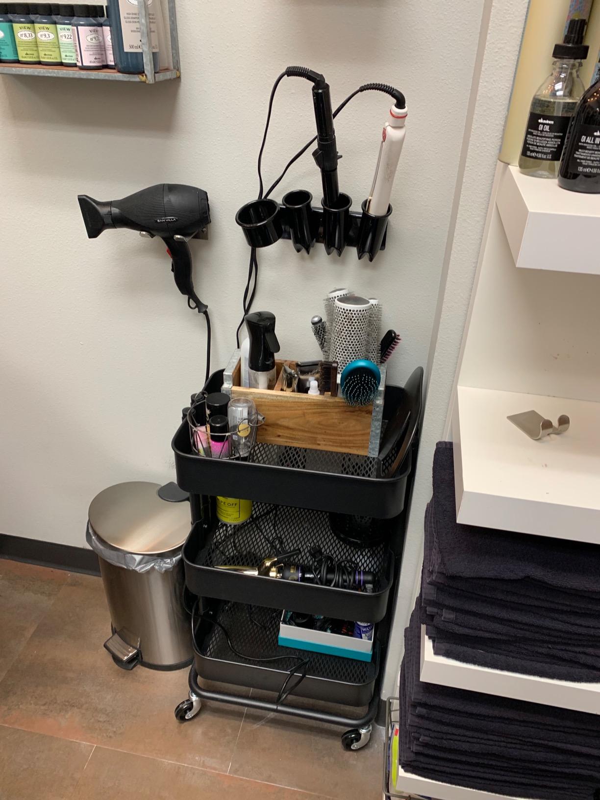 Saloniture Blow Dryer & Hair Iron Holder - Salon Appliance Rack w/Clamp customer photo 1