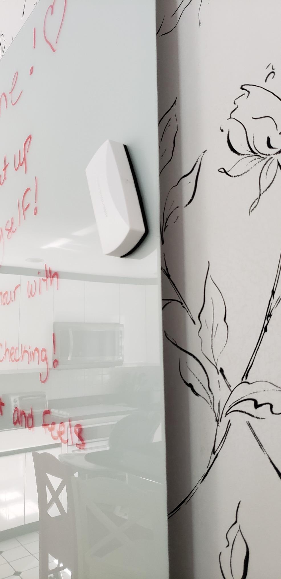 Audio-Visual Direct Magnetic White Glass Dry-Erase Board Set - 5' x 3.4' - Includes Magnets, Hardware & Marker Tray customer photo 2