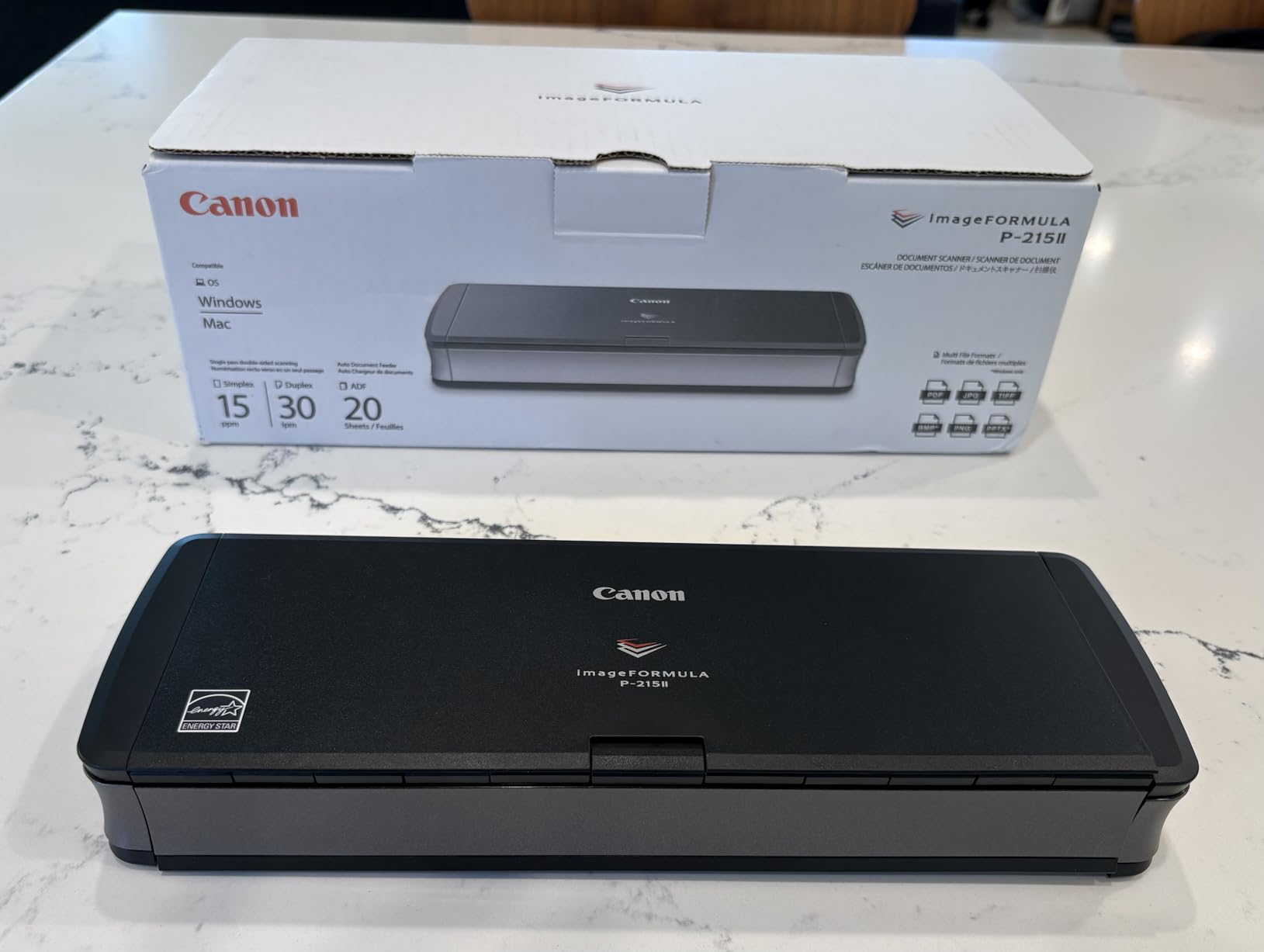 Canon imageFORMULA P-215II Mobile Document Scanner, Black customer photo 2
