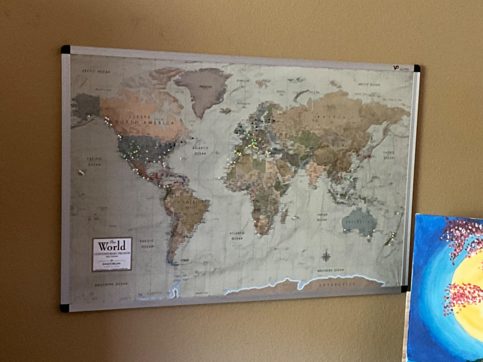 VIZ-PRO Cork Notice Board, 36 X 24 Inches, Silver Aluminium Frame customer photo 2