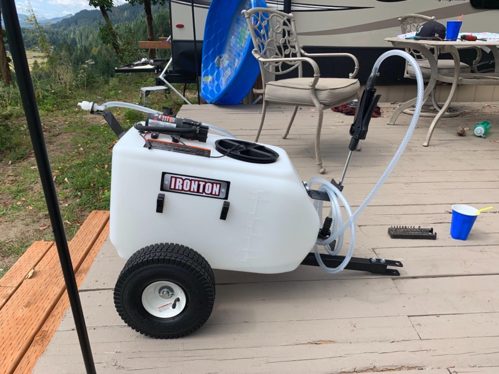Ironton Tow-Behind Trailer Broadcast and Spot Sprayer, 13-Gallon Capacity, 1 GPM, 12 Volt DC customer photo 2