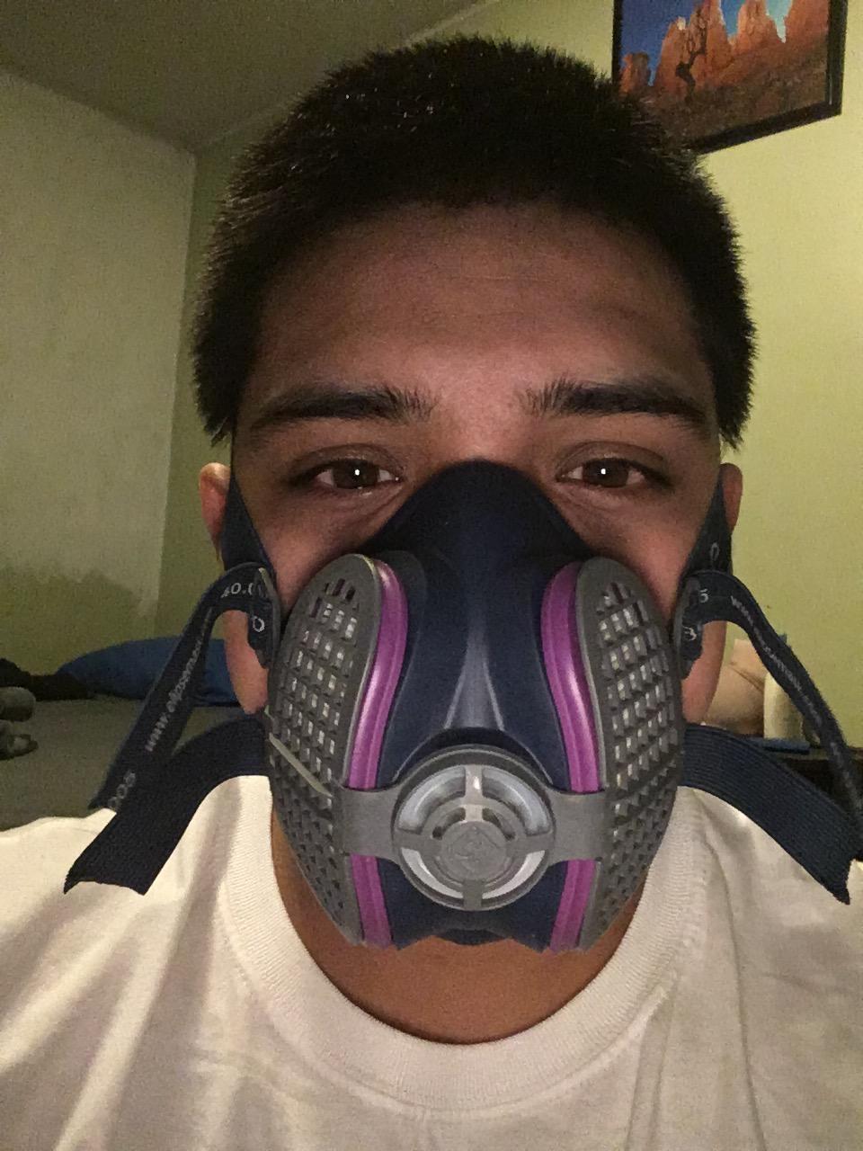 GVS SPR457 Elipse P100 Dust Half Mask Respirator with replaceable and reusable filters included, blue, m/l size customer photo 2