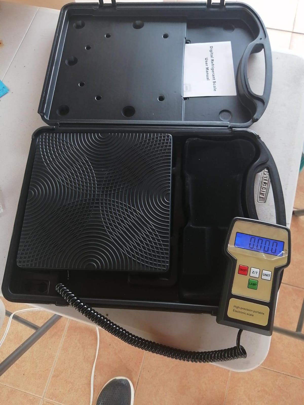 ZENY Refrigerant Scale Charging Recovery Freon Scale with Case, 220 LBS High Precision Electronic Digital Recovery Weight Scale for HAVC customer photo 2