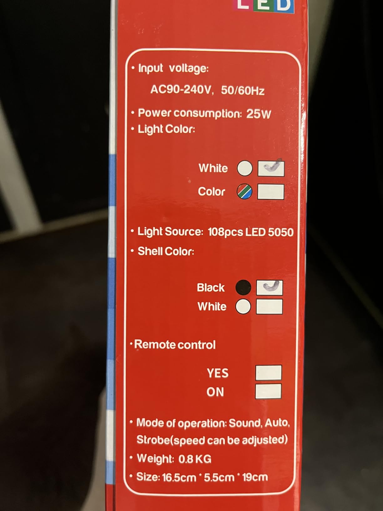 Led Strobe Light,108Pcs White Led flashing light,flashbulb,Stroboflash,Stroboscopic,Black Body, Use For Disco, Ballroom, KTV, Bar ,Club, Party, Wedding customer photo 1