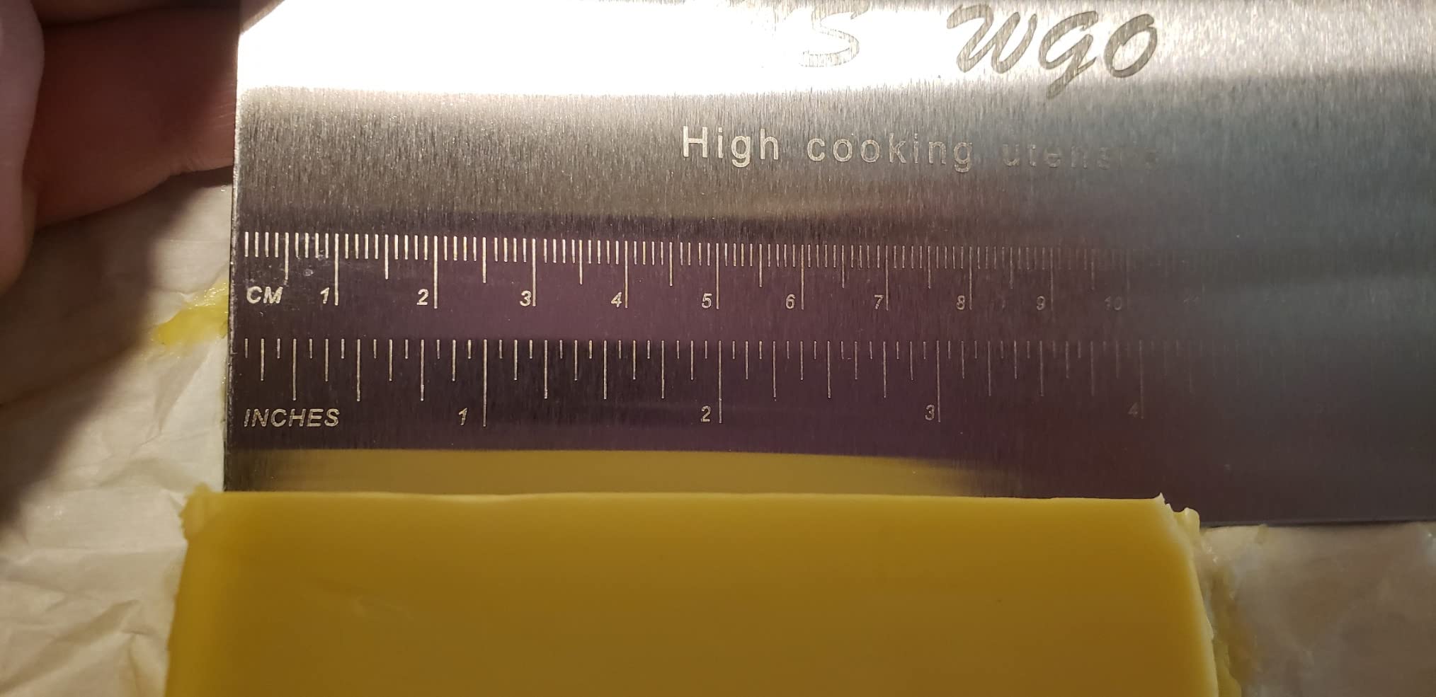 Pro Dough Pastry Scraper/Cutter/Chopper Stainless Steel Mirror Polished with Measuring Scale Multipurpose - Pastry Bread Separator Scale Knife customer photo 1