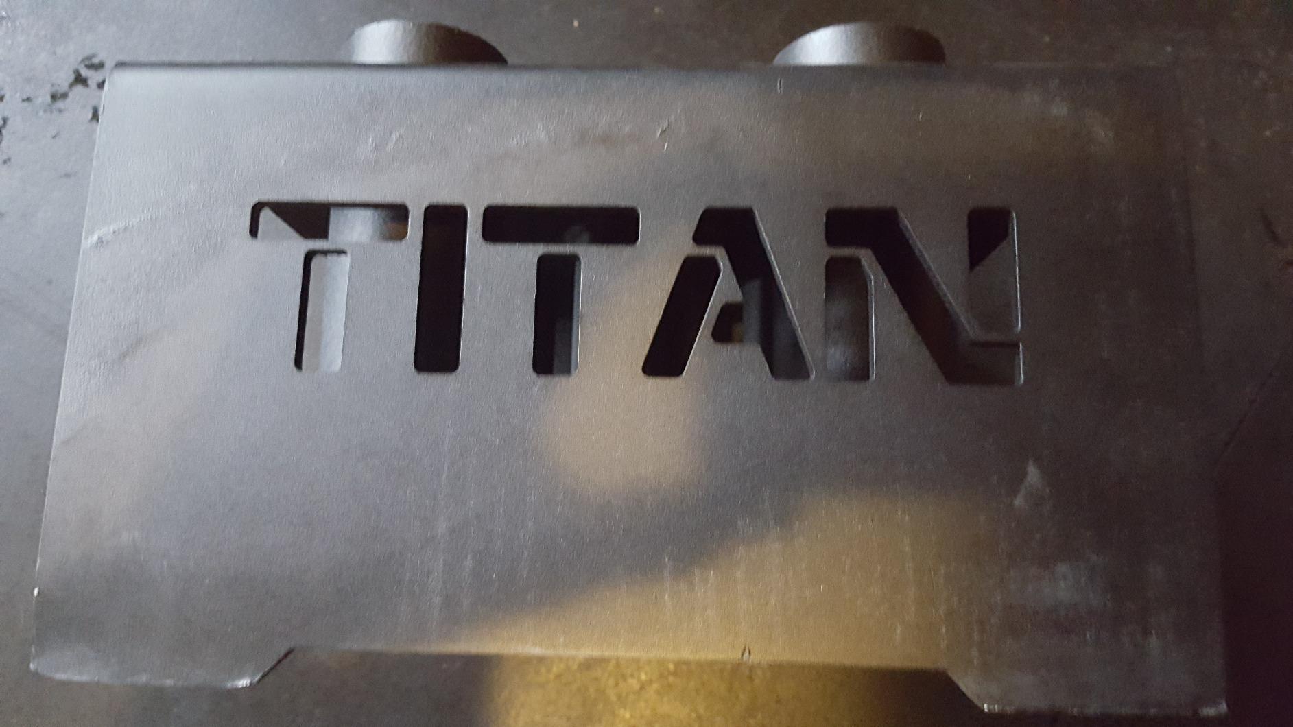 Titan Fitness 5 Barbell Holder, Vertical Olympic Sized Bar Rack, 12