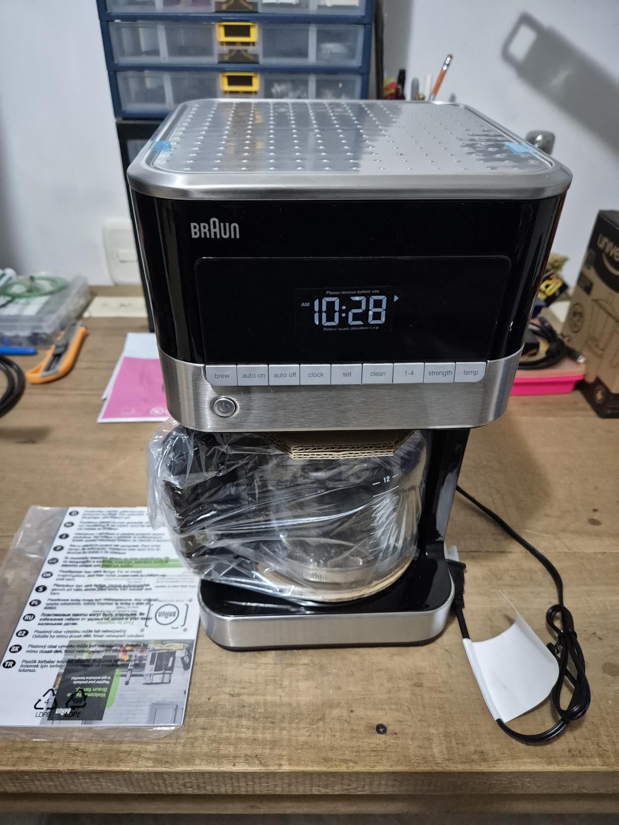Braun BrewSense 12-Cup Drip Coffee Maker w/ 24 Hour Timer, 2 Brew Styles | Smart Cleaning Features, Anti-Drip System, 1-4 Cup Sizing, Bold and Regular Strength Brewing, 24 Hour Programmable Timer customer photo 1