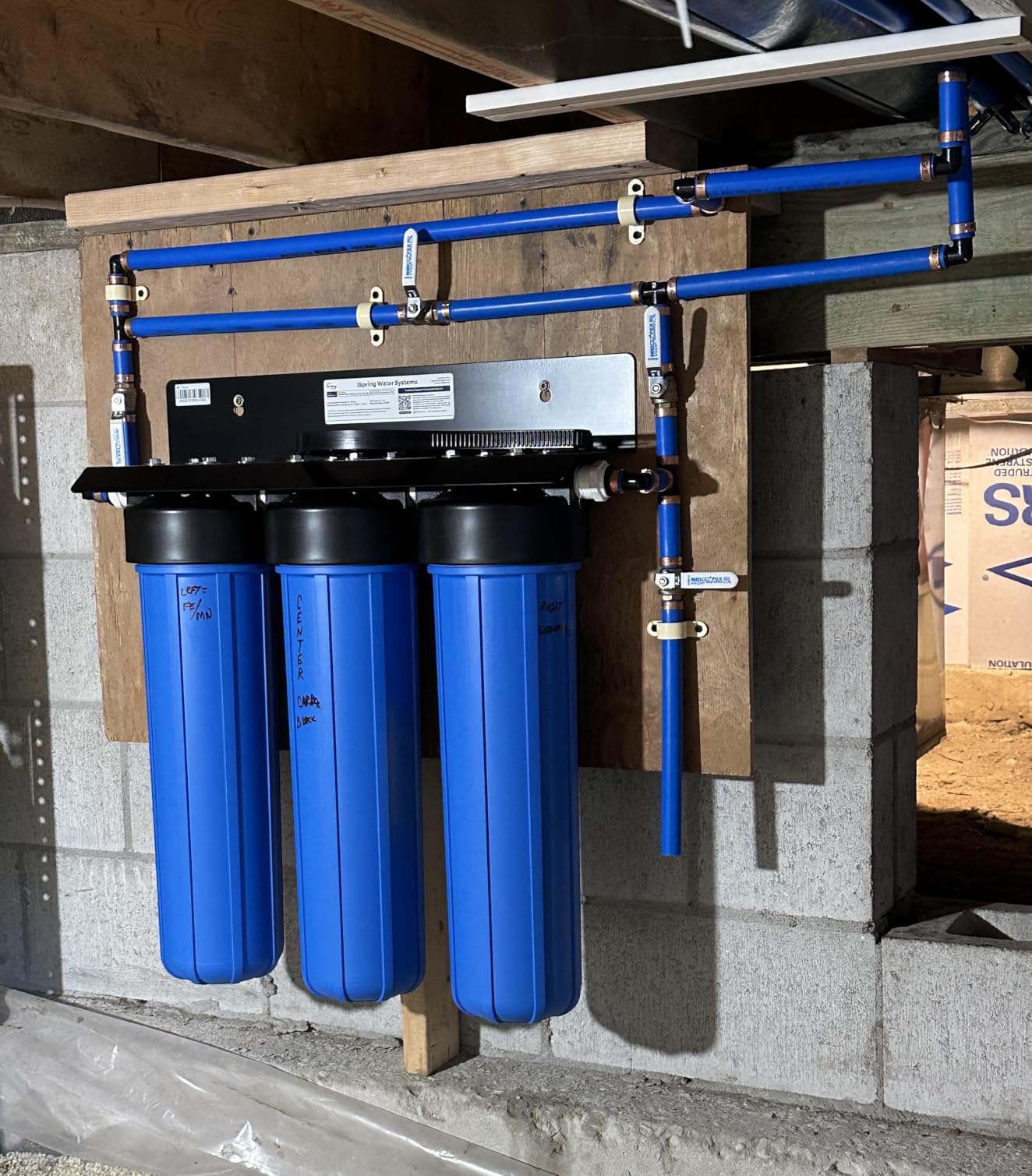 iSpring WGB32BM Iron, Manganese Whole House Water Filter System | Also Reduces Chlorine, Sediment, Taste and Odor, 1-Inch Inlet/Outlet, Lasts up to 12 Months or 100K Gallons customer photo 2