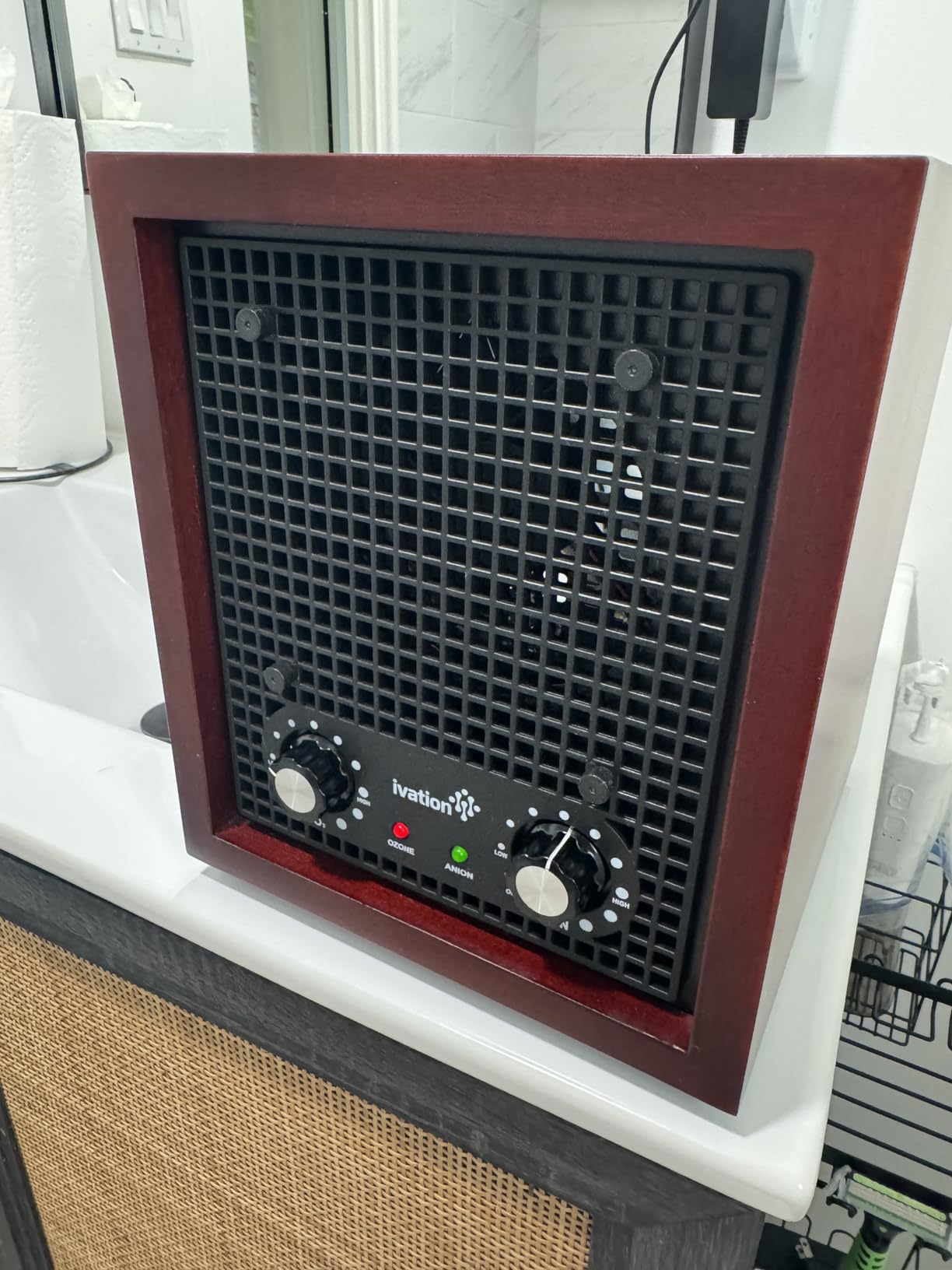 Ivation Ozone Generator Air Purifier, Ionizer & Deodorizer - Purifies Up to 3,500 Sq/Ft - Great for Dust, Pollen, Pets, Smoke & More Cherry customer photo 1