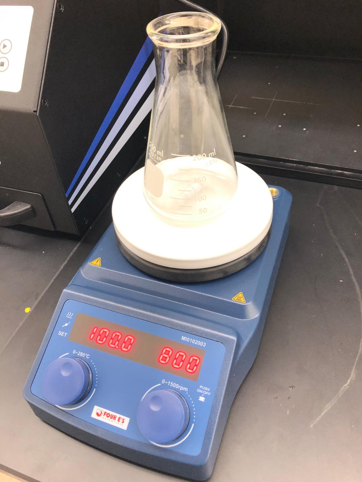 FOUR E'S SCIENTIFIC Magnetic Stirrer Hot Plate, 280℃/536°F, Max 5L, 110V | 100-1500rpm, 600W, 5 Inch Plate with Temp Probe Sensor & Stir Bar (Not Include Stand) customer photo 1