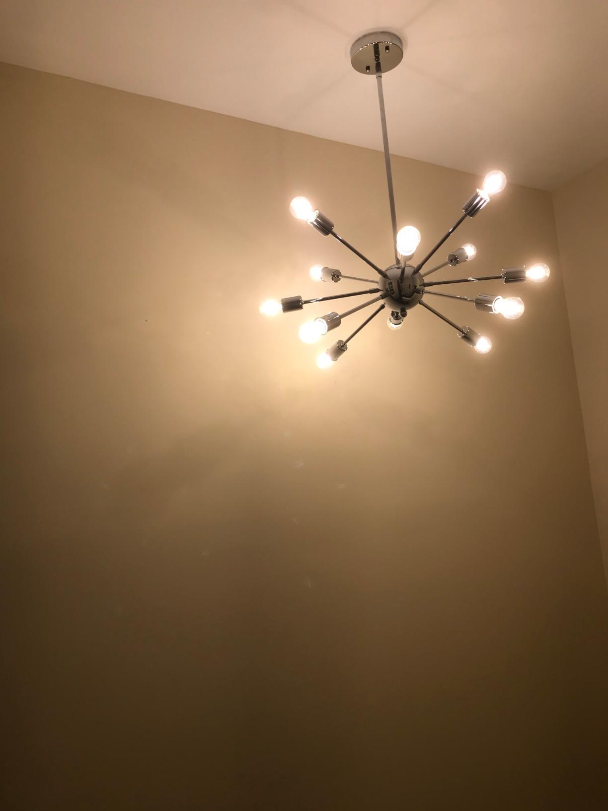 Light Society Sputnik 18-Light Chandelier Pendant, Brushed Bronze, Mid Century Modern Industrial Starburst-Style Lighting Fixture (LS-C115-BRS) customer photo 2