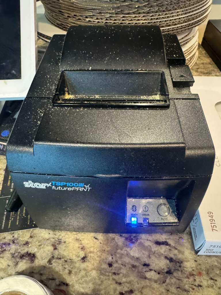 Star Micronics TSP143IIIBi Bluetooth Thermal Receipt Printer for iOS, Android, and Windows with Auto-cutter and Internal Power Supply - Gray customer photo 2