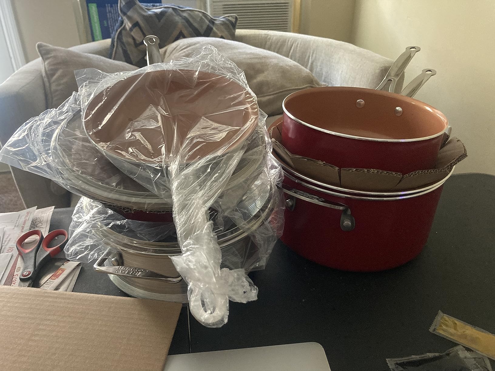 BulbHead Red Copper 10 PC Copper-Infused Ceramic Non-Stick Cookware Set customer photo 1