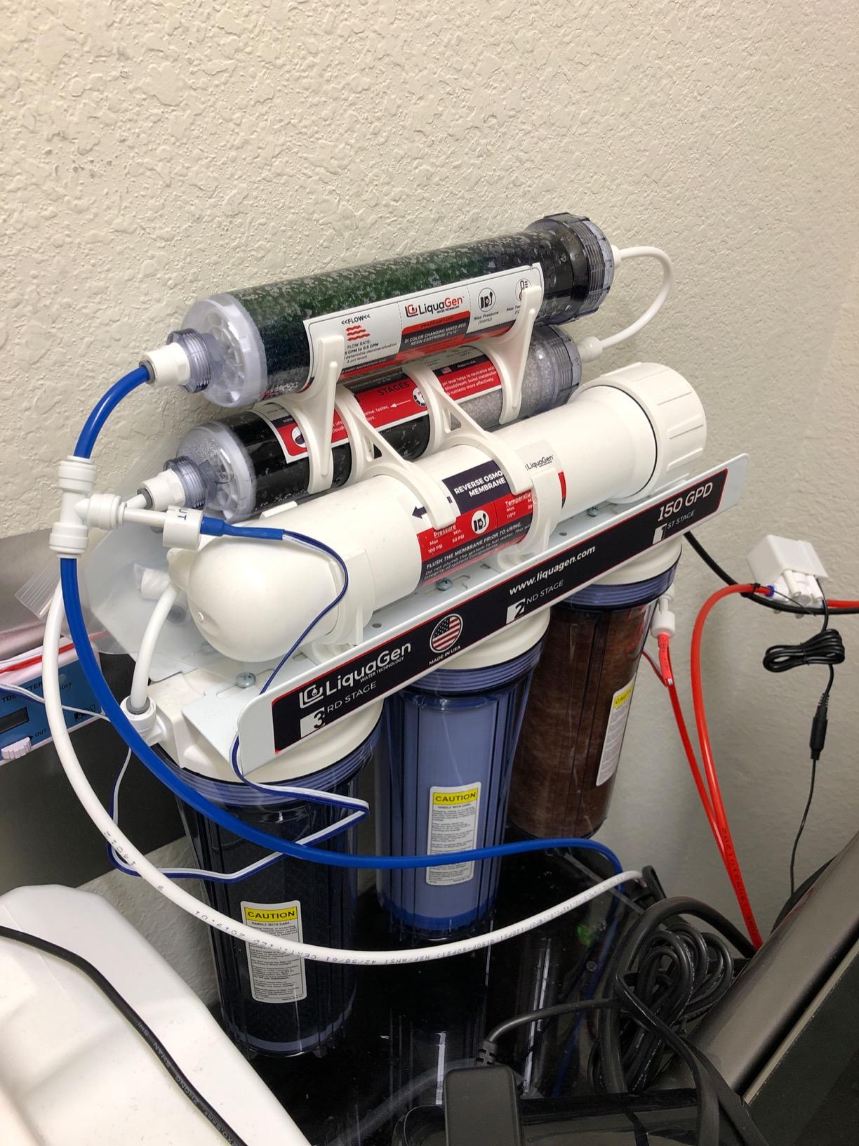 LiquaGen - 6 Stage Portable Dual Use Drinking and Aquarium Reef/Deionization | Reverse Osmosis Water Filter System RO/DI | w/pH Alkaline Mineral Restoration Filter | 0 TDS | 150 GPD customer photo 1