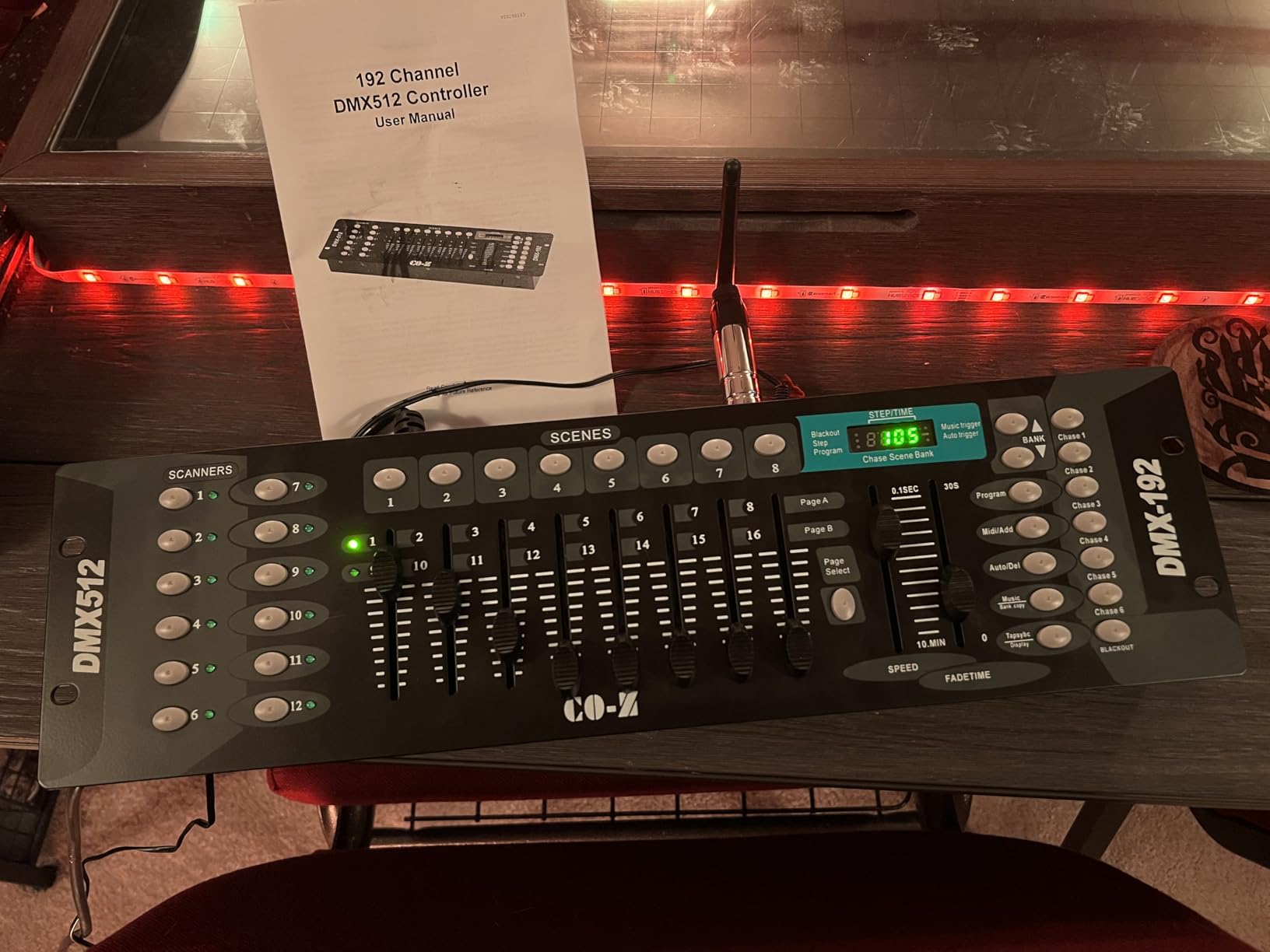 CO-Z 192 DMX 512 Stage DJ Light Controller Lighting Mixer Board Console for Light Shows, Party Disco Pub Night Club DJs KTV Bars and Moving Heads customer photo 1
