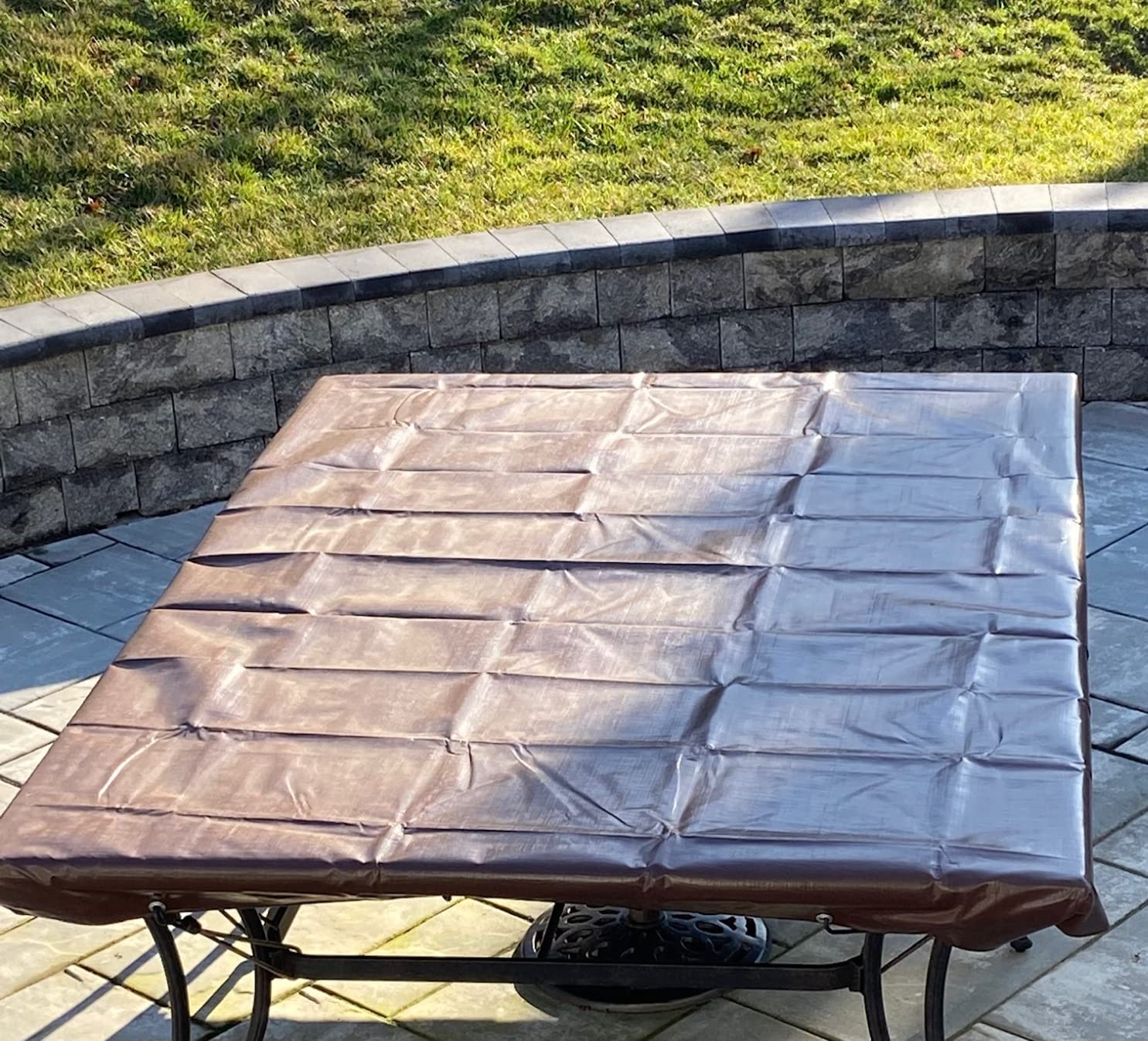 20' x 30' Super Heavy Duty 16 Mil Brown Poly Tarp Cover - Thick Waterproof, UV Resistant, Rip and Tear Proof Tarpaulin with Grommets and Reinforced Edges - by Xpose Safety customer photo 2