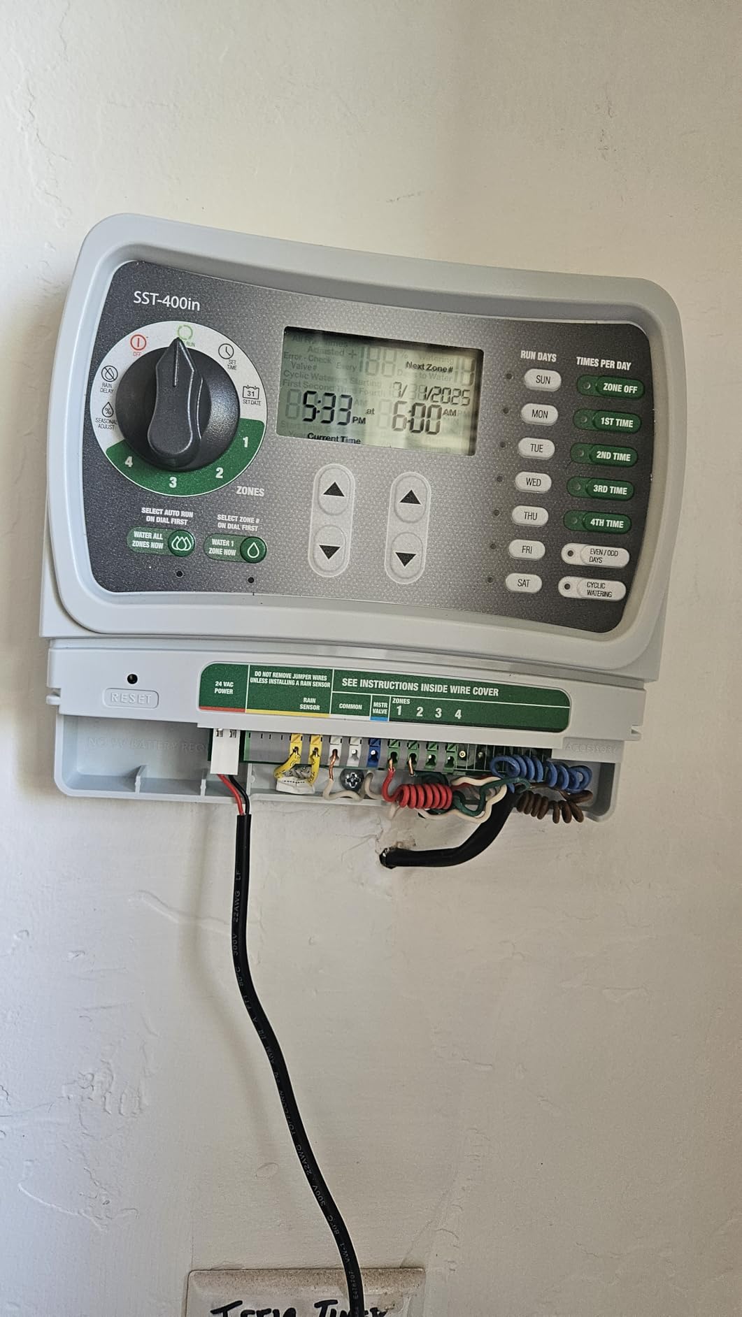 Rain Bird SST400IN Irrigation Controller, Indoor, 4-Station customer photo 1