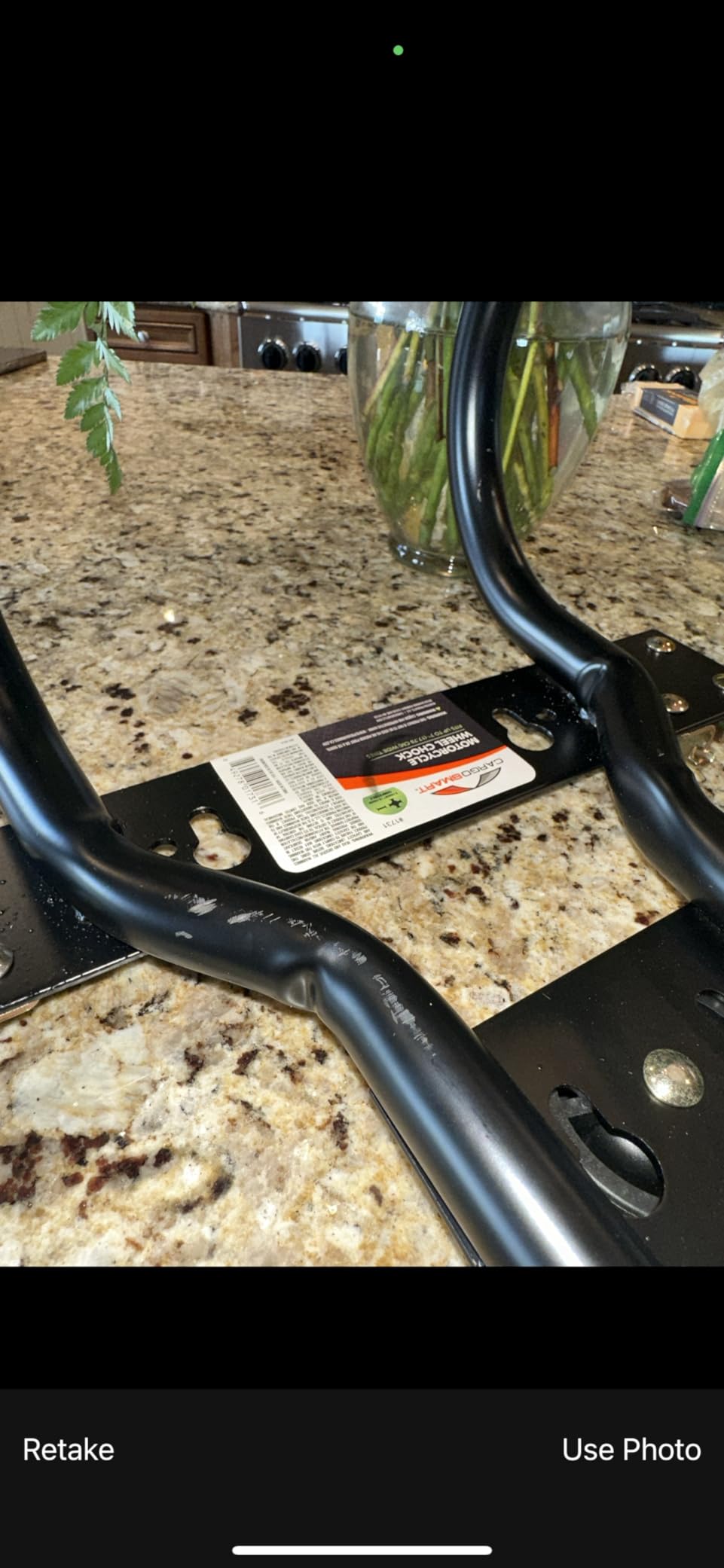 CargoSmart Motorcycle Wheel Chock - Connects to X-Track and E-Track Systems - Fits Up to 7