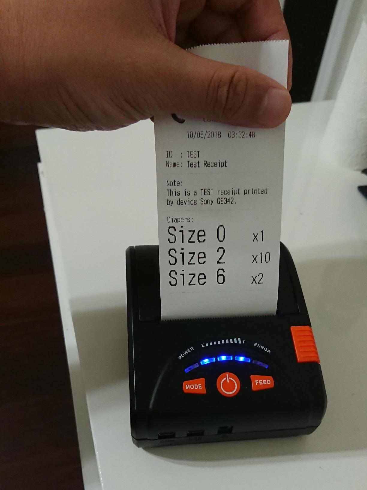 MUNBYN Bluetooth Receipt Printer 58mm Mini Wireless POS Thermal, Portable wireless thermal printer for restaurants and small business, works with Android and Windows devices customer photo 1