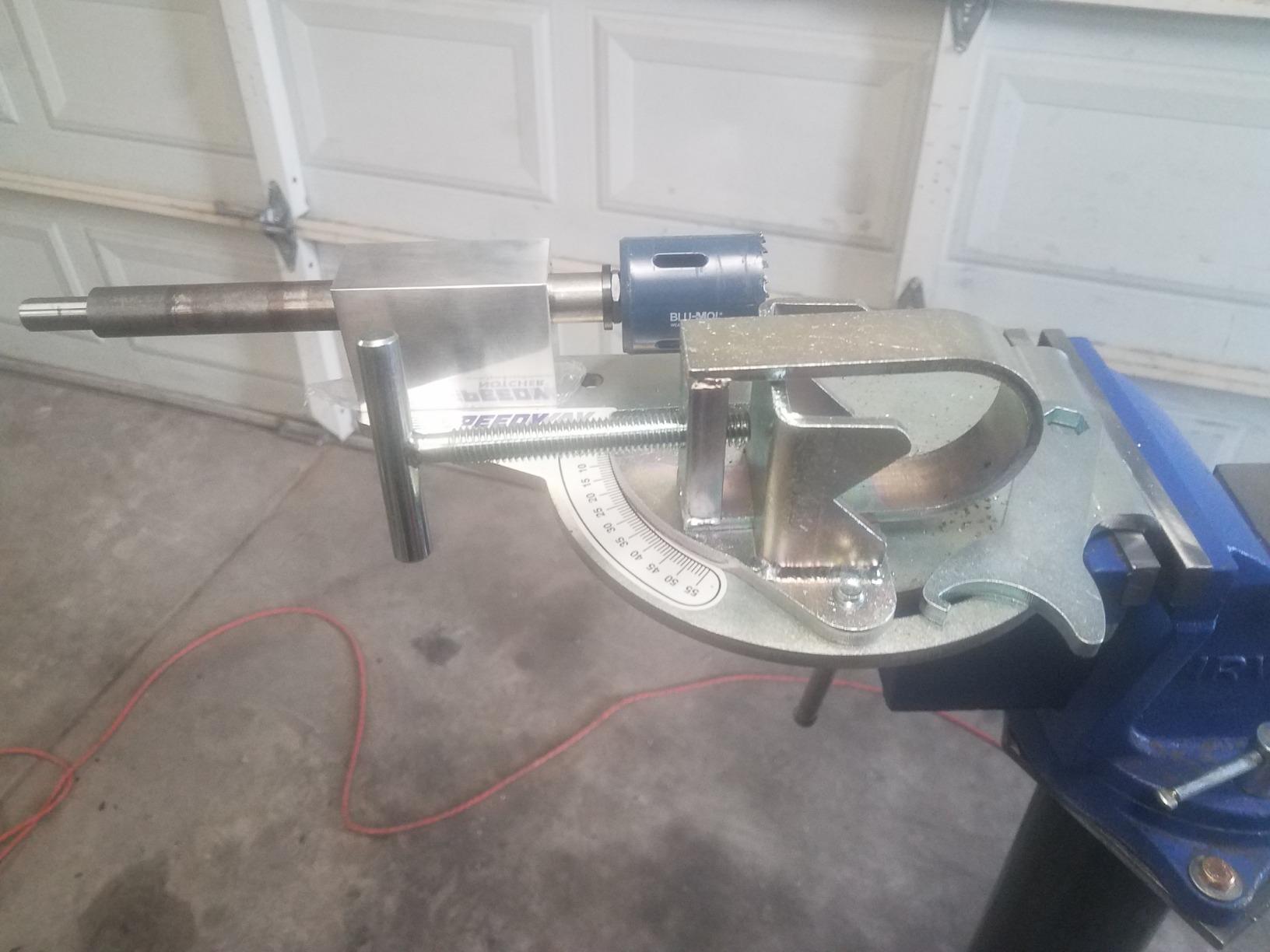 Tube Notcher 9/16-2in Pipe Notcher 40-90 Degree Hole Saw Tool | Fits Round & Square Tubing, Angle Gauge for Precision Cuts, Steel & Aluminum Construction, Includes Hole Saw & Mandrel customer photo 2