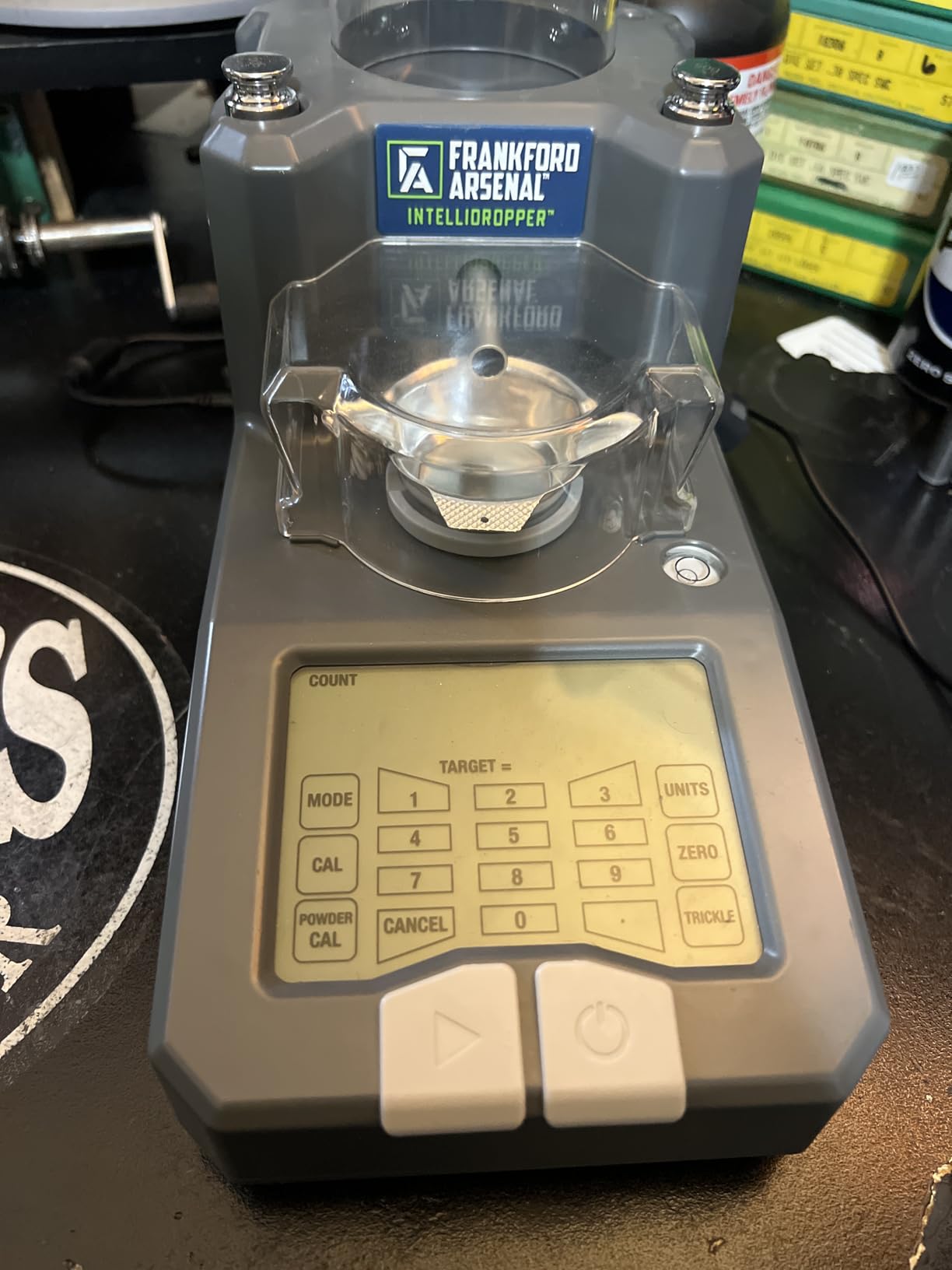 Frankford Arsenal Intellidropper Electronic Powder Measure for Powder Measuring with LCD Display and Free Reloading Database App for iPhone, Windows, and Google, Gray customer photo 1